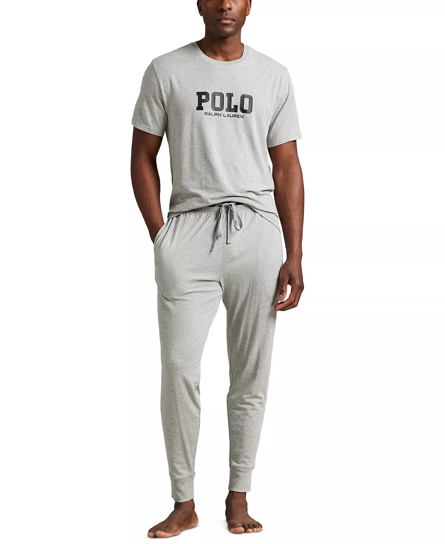 Men's Short Sleeve Crewneck T-Shirt - Andover Heather/Polo Black Logo - M