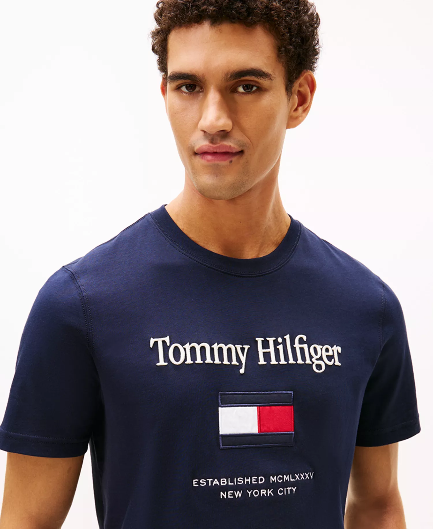 Men's Logo Embroidered Flag T-Shirt - Desert Sky - L