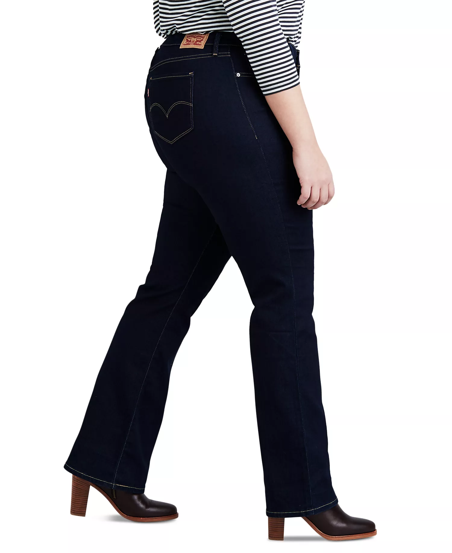 315 Shaping Mid Rise Lightweight Bootcut Jeans - Darkest Sky - 14W