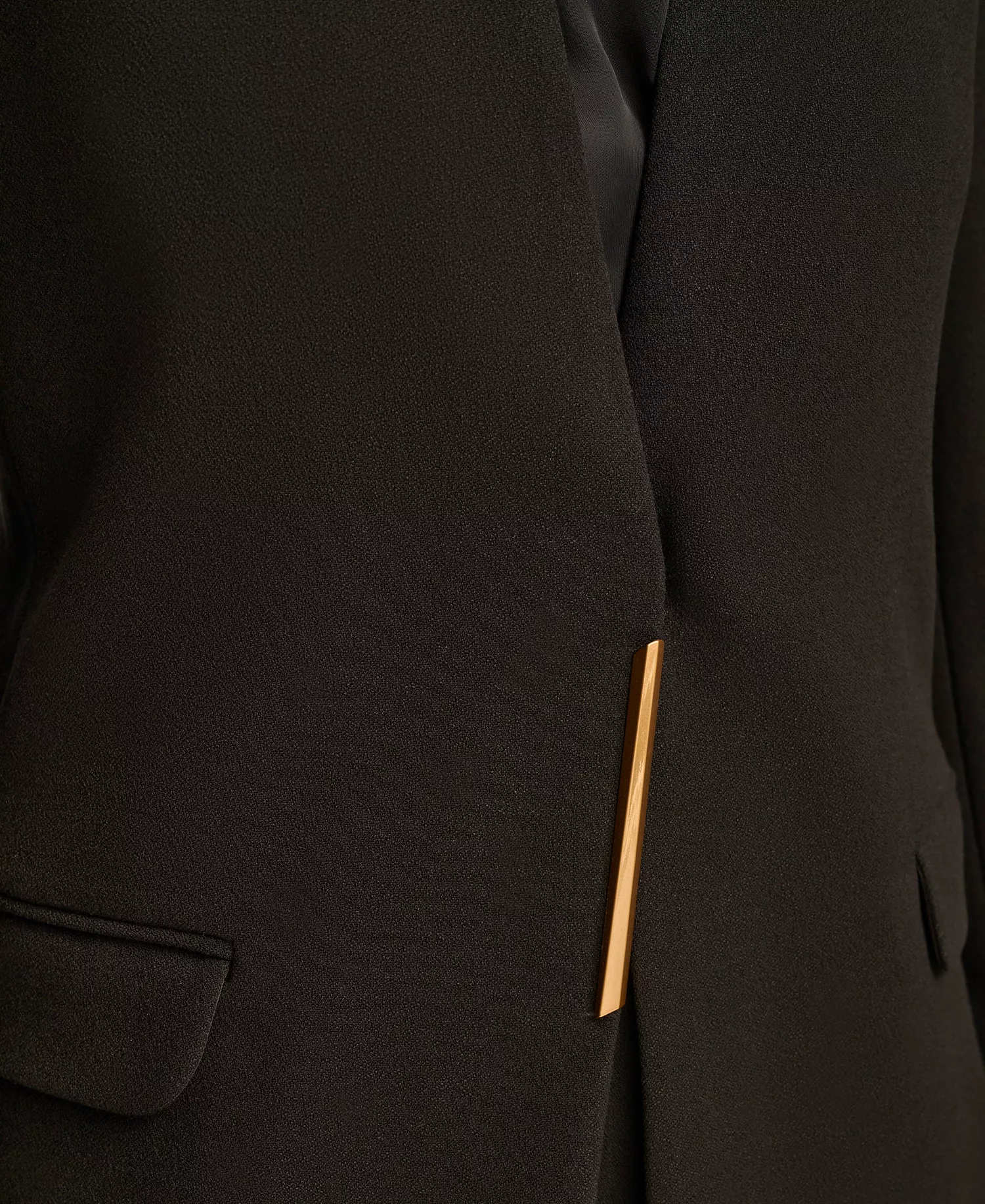 Women's Collarless Hardware Blazer, Regular & Petite Sizes - Black - 0