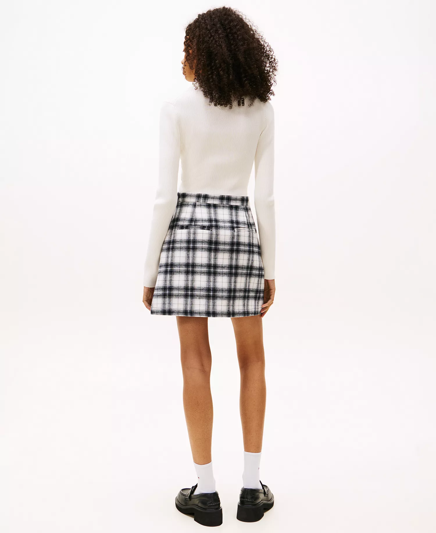 Women's Mini A-Line Skirt - Ecru - L