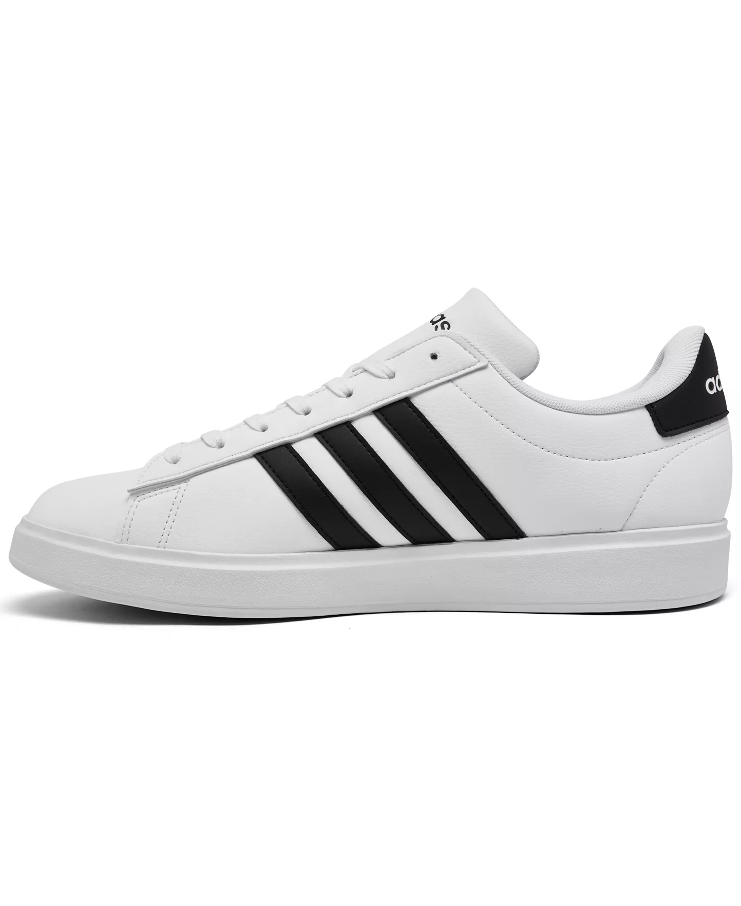 Men's Grand Court 2.0 Casual Sneakers from Finish Line - White, Black - 11