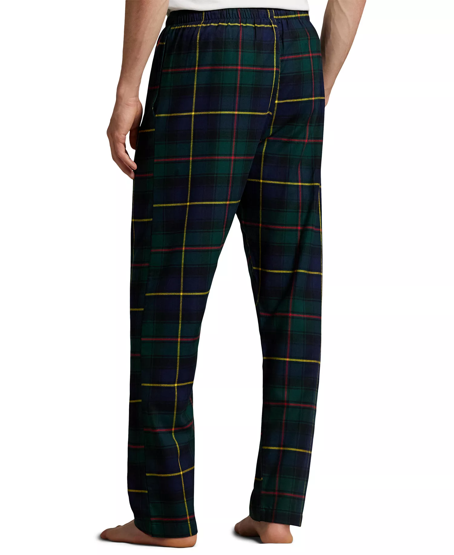 Men's Stewart Plaid Flannel Pajama Pants - Polo Tartan - L