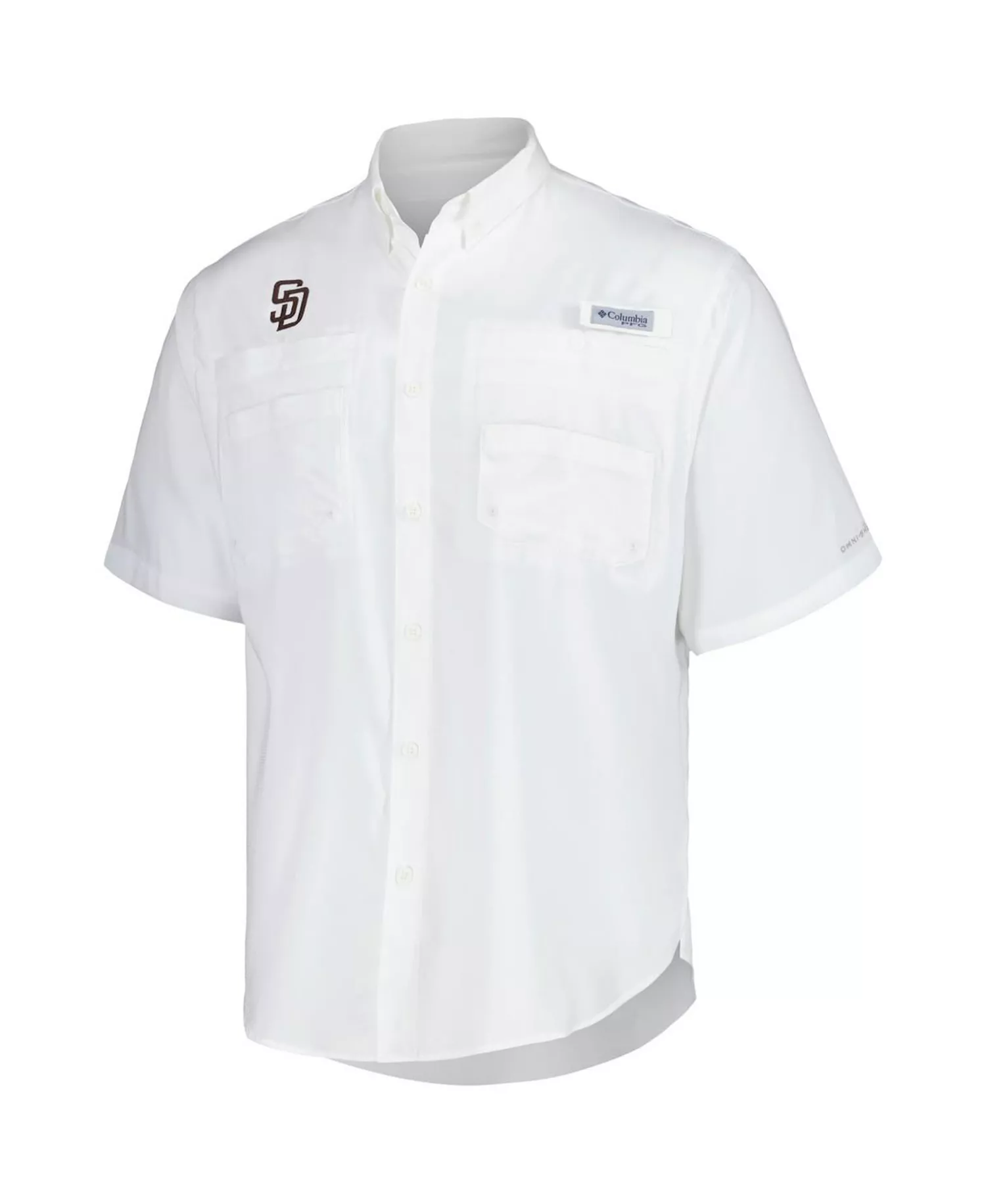 Men's White San Diego Padres Tamiami Omni-Shade Button-Down Shirt - White - L