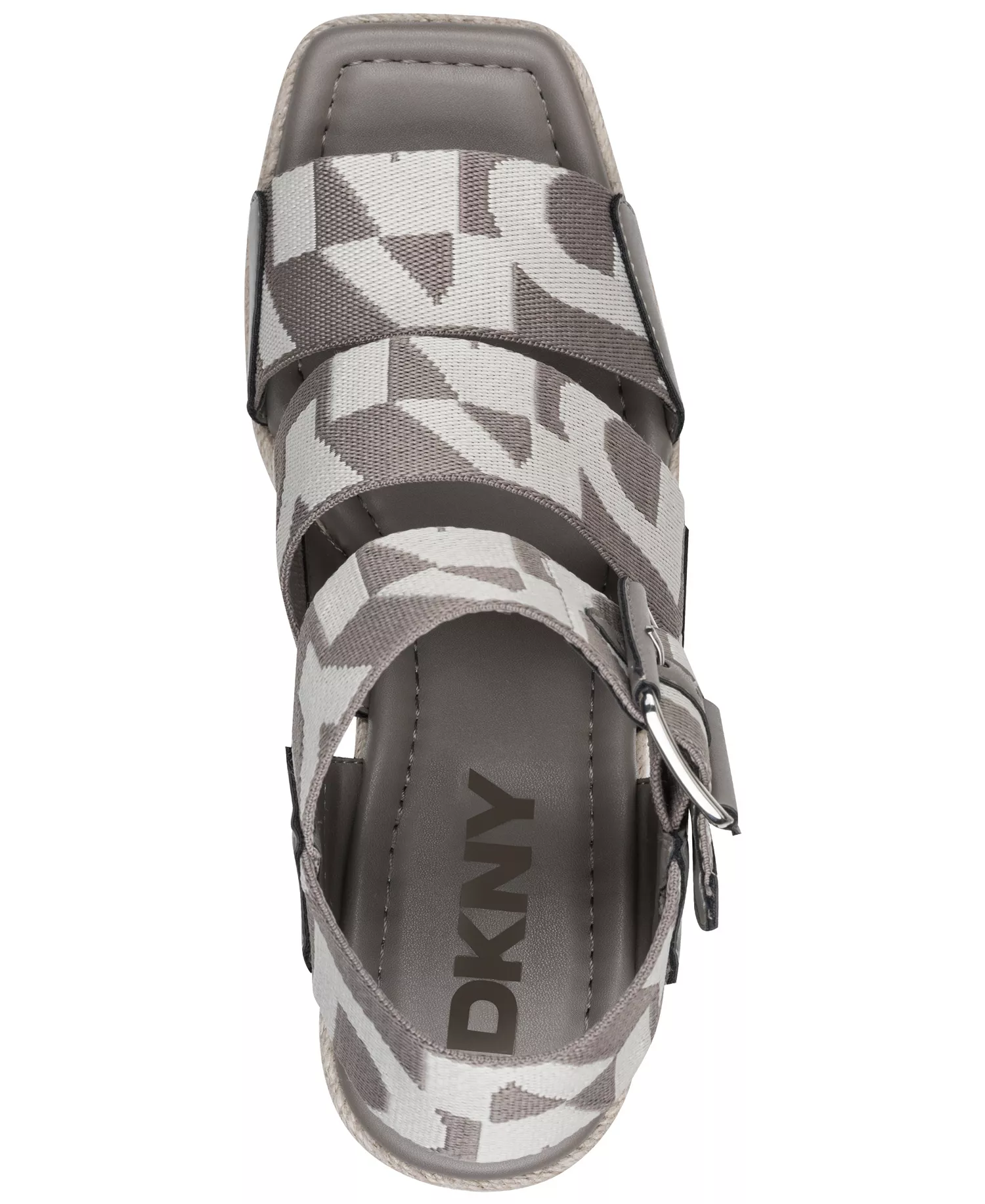 Women's Caylee Square Toe Wedge Sandals - Gray - 10M