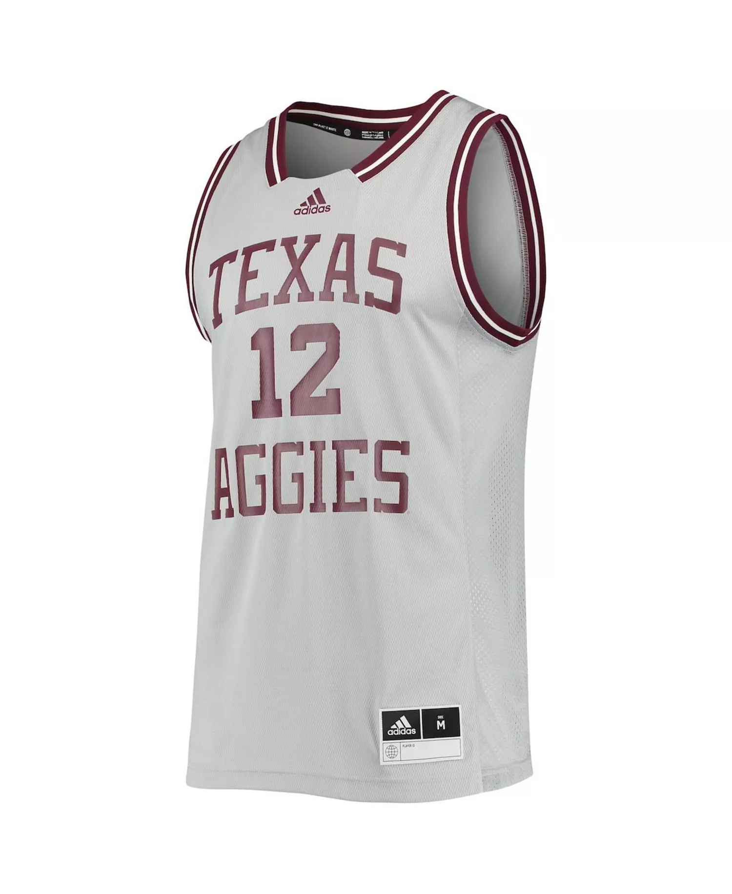 Men's #12 Gray Texas A&M Aggies Reverse Retro Jersey - Gray - 2XL