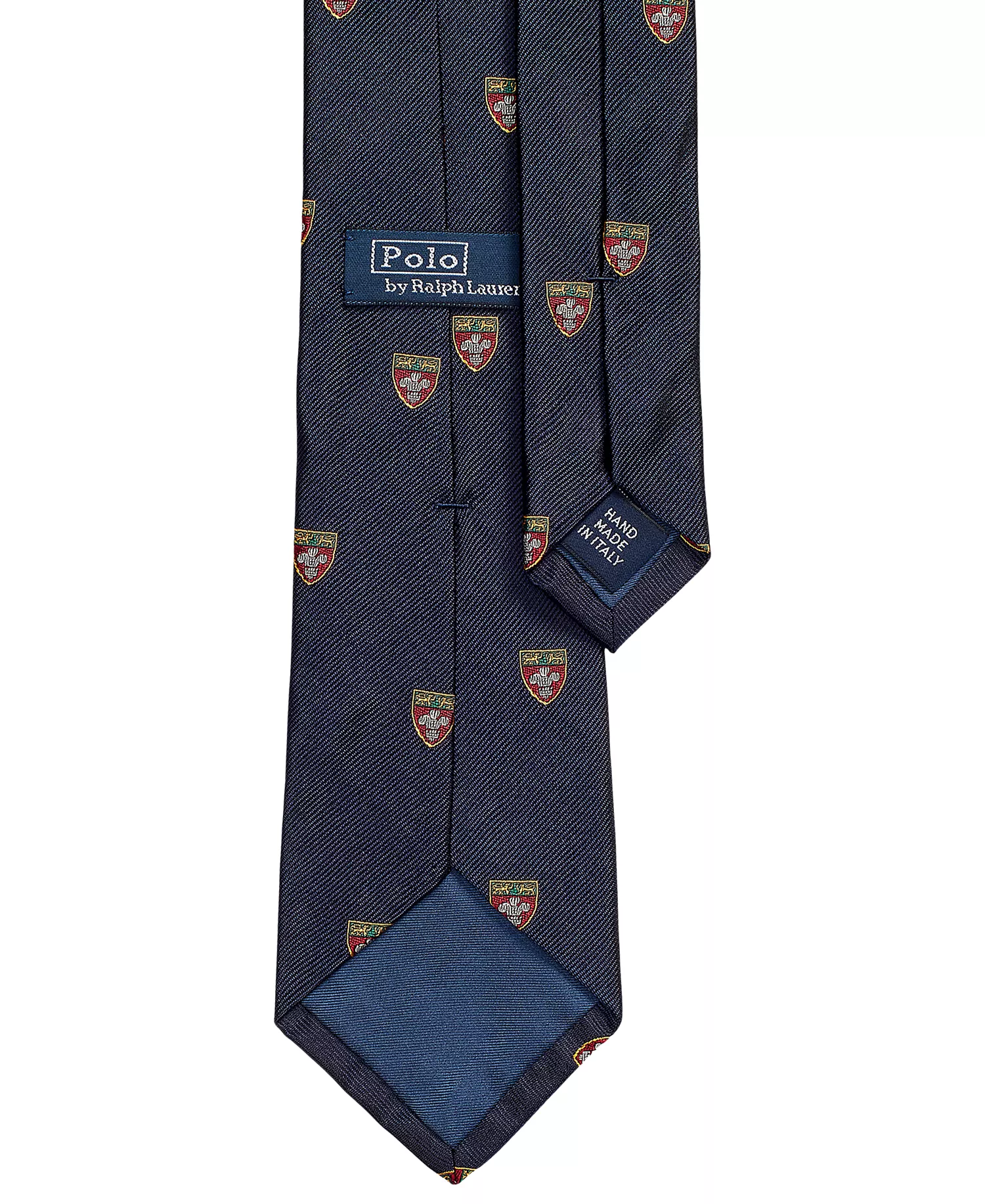 Men's Silk Repp Narrow Club Tie - Navy - No Size