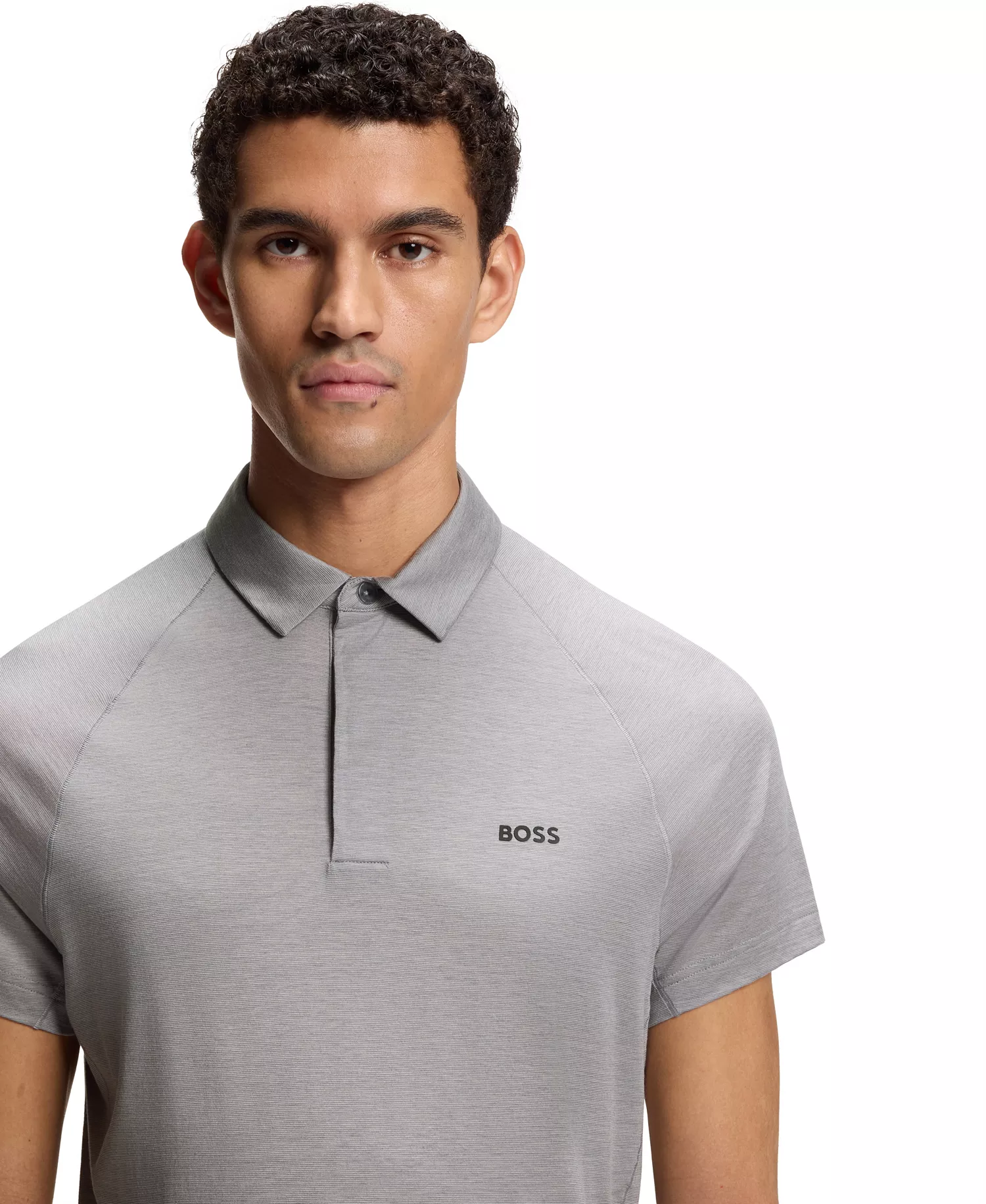 Men's Performance Active Slim-Fit Polo Shirt - Open Gray - L