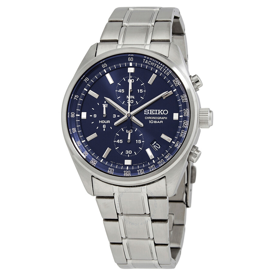 Seiko Chronograph Quartz Blue Dial Men's Watch