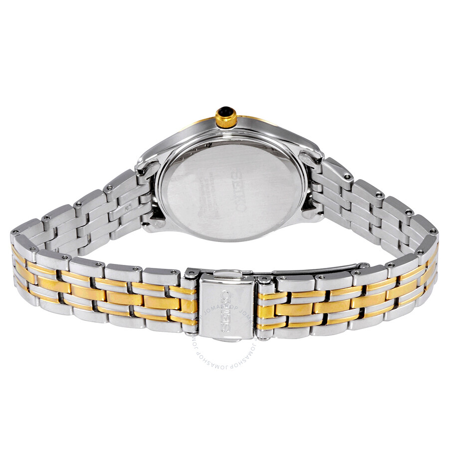 Seiko Quartz White Dial Two-tone Ladies Watch