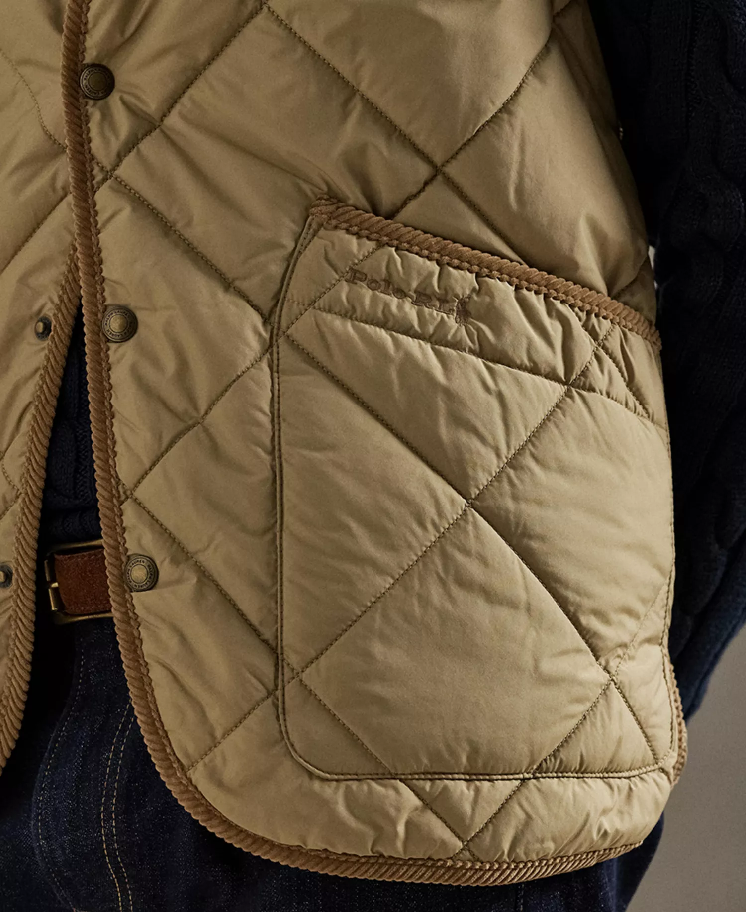 Men's Hurston Diamond-Quilted Vest - Desert Khaki - L