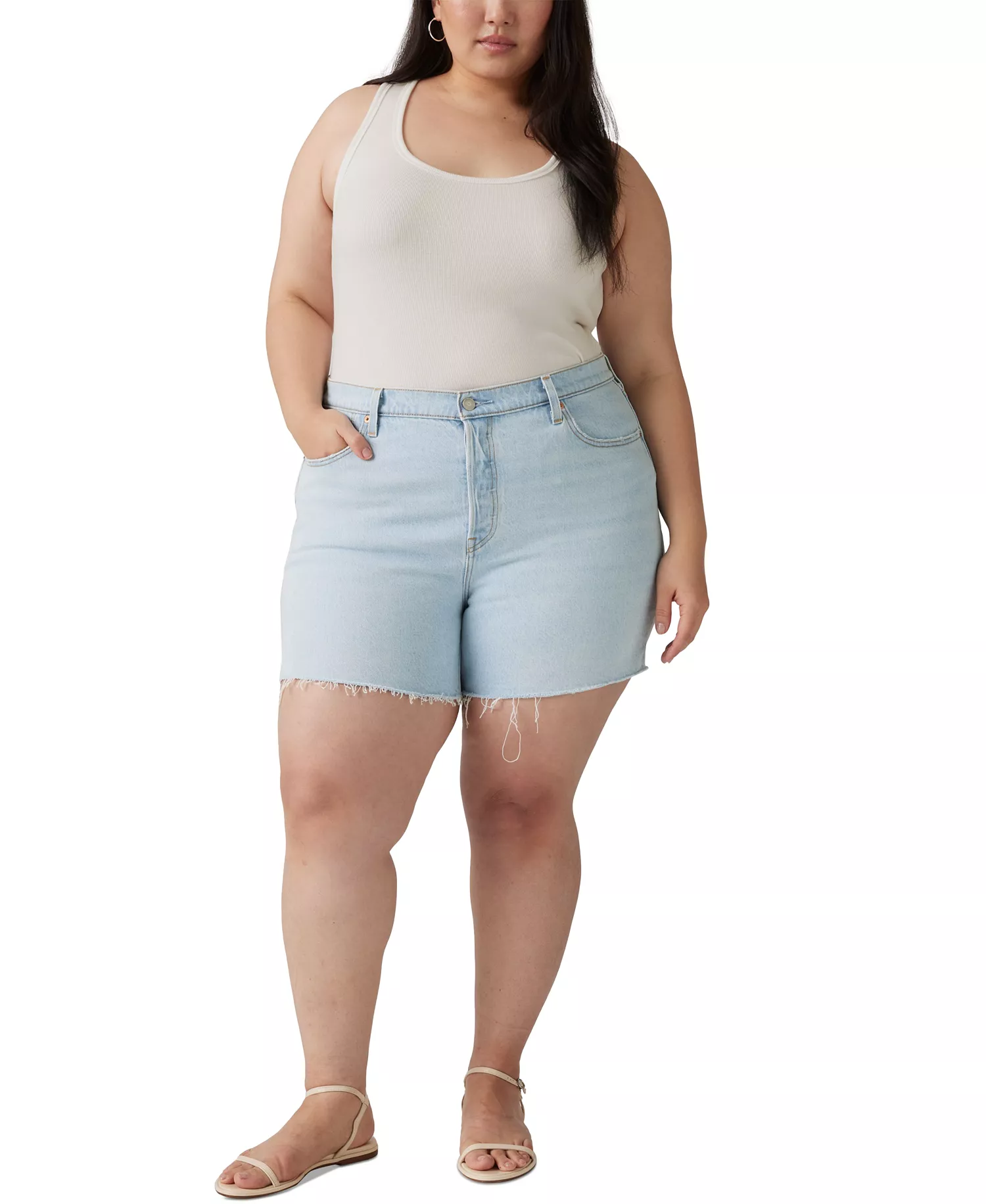 Plus Size 501® Original High-Rise Shorts  - Blank Spot - 16W