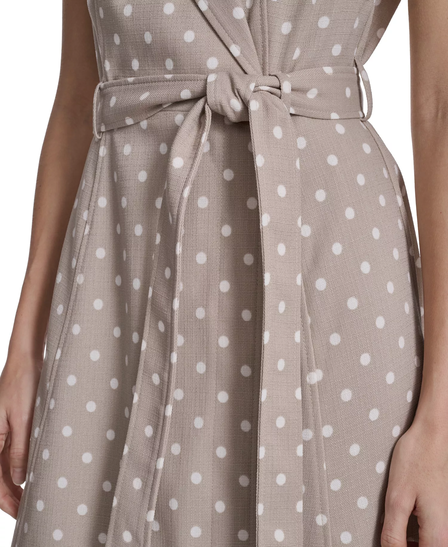 Women's Collared Neck Midi Dress - Latte/Cream - 10