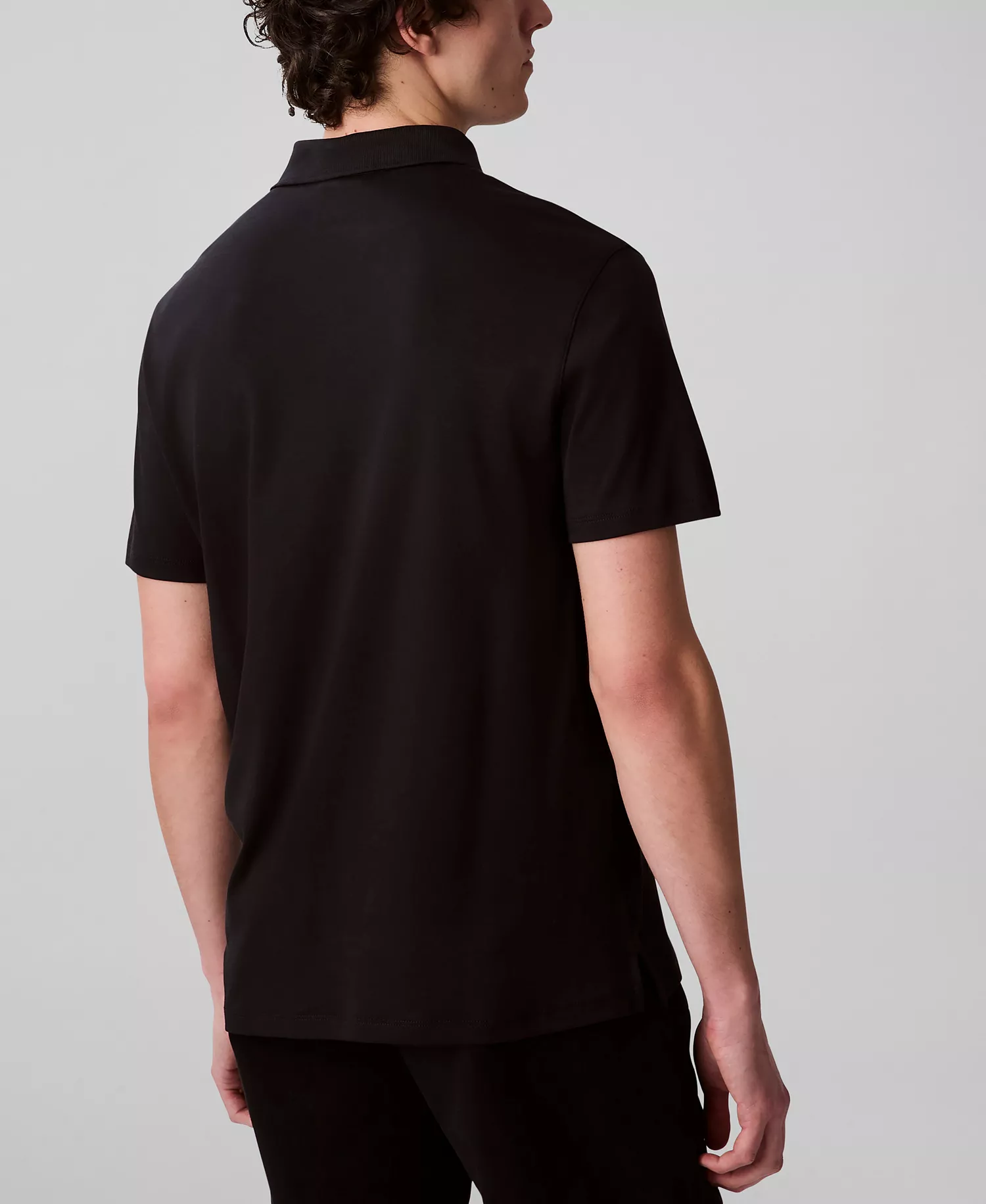 Men's Supima Cotton Polo Shirt & Refined Slim Fit Shorts - Black - 2XL