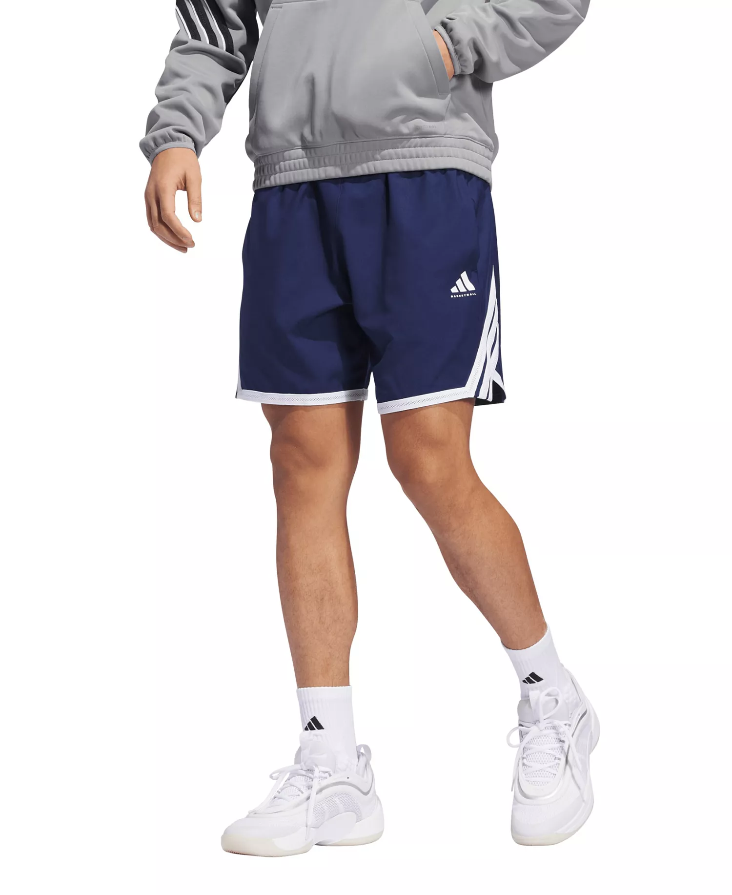 Men's Crazy Lite Basketball Shorts - Team navy blue, White - S
