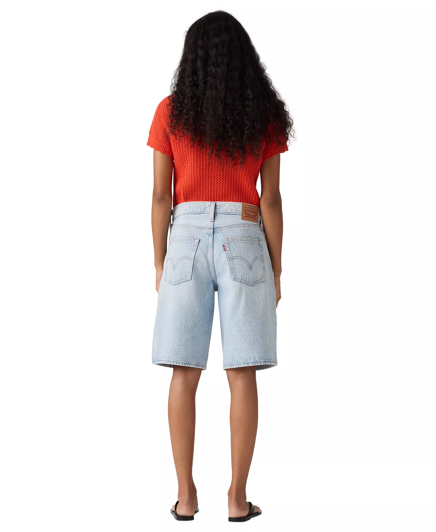 Women's Mid-Rise Baggy Shorts - Abraided Art Jort - 24