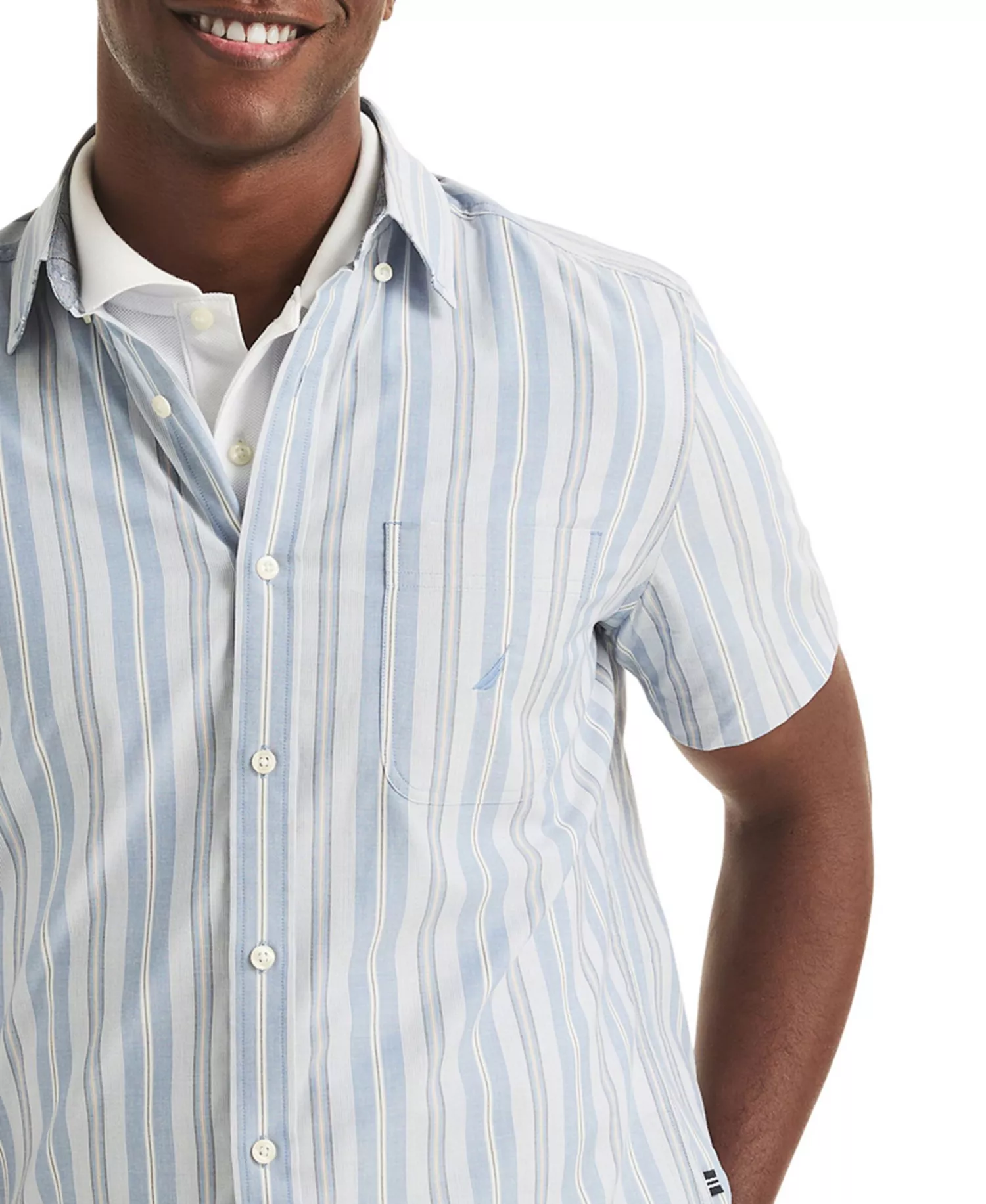 Men's Striped Classic-Fit Shirt - Dutch Blue - L