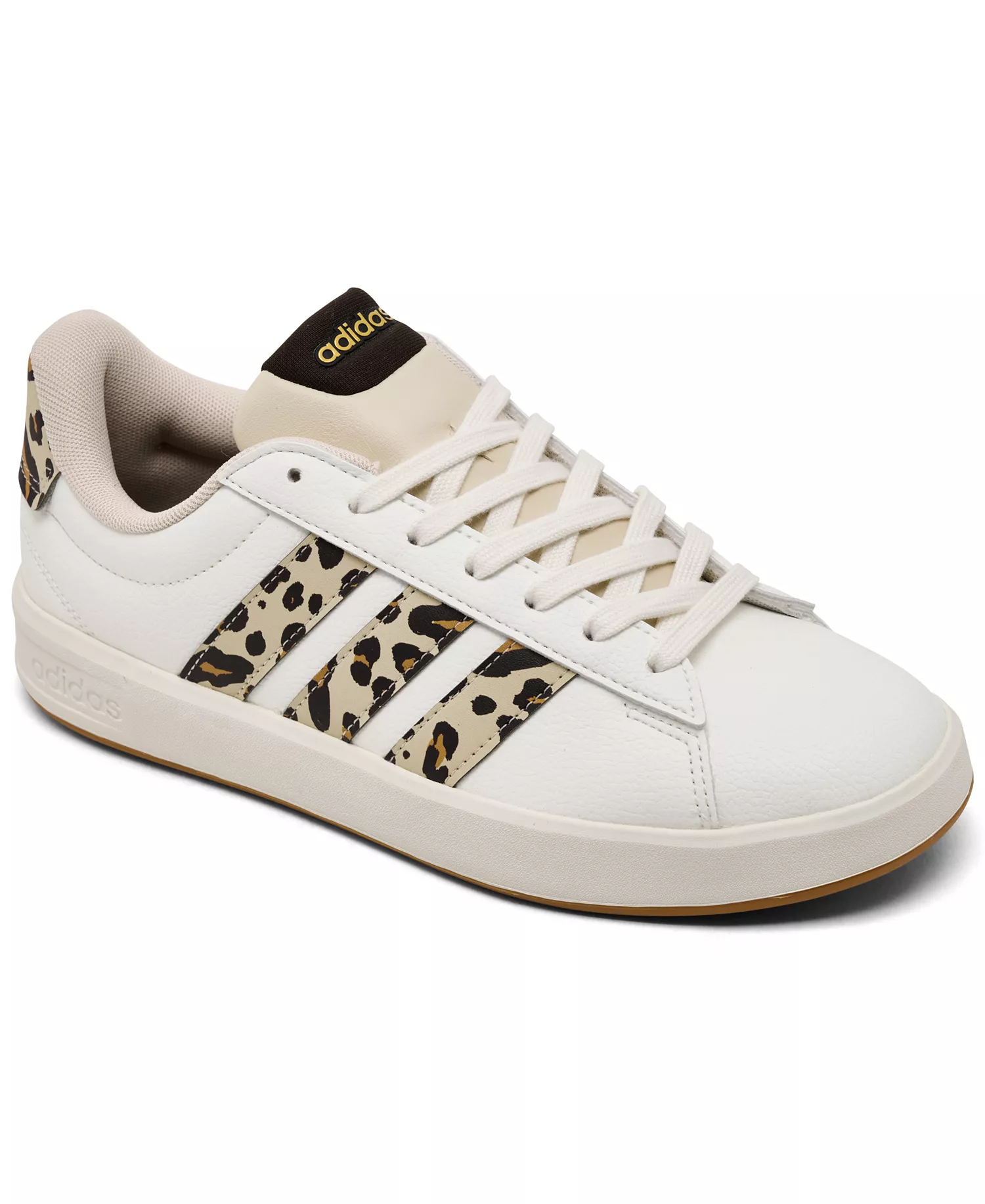 Women's Grand Court 3.0 Casual Sneakers from Finish Line - Linen, Coffee, Gold - 10