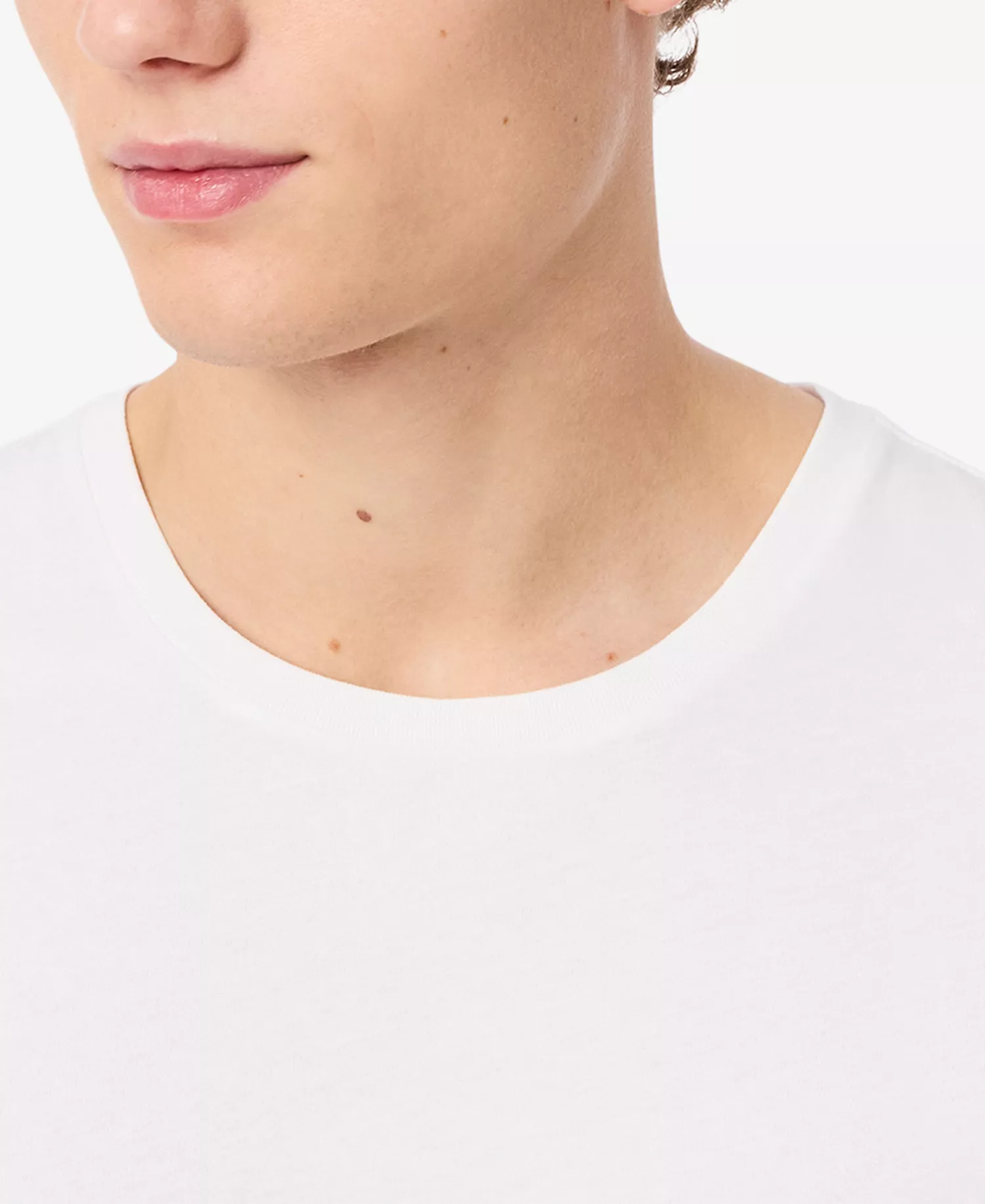 Men's 5-Pack Slim Fit Crewneck Undershirts - White - M