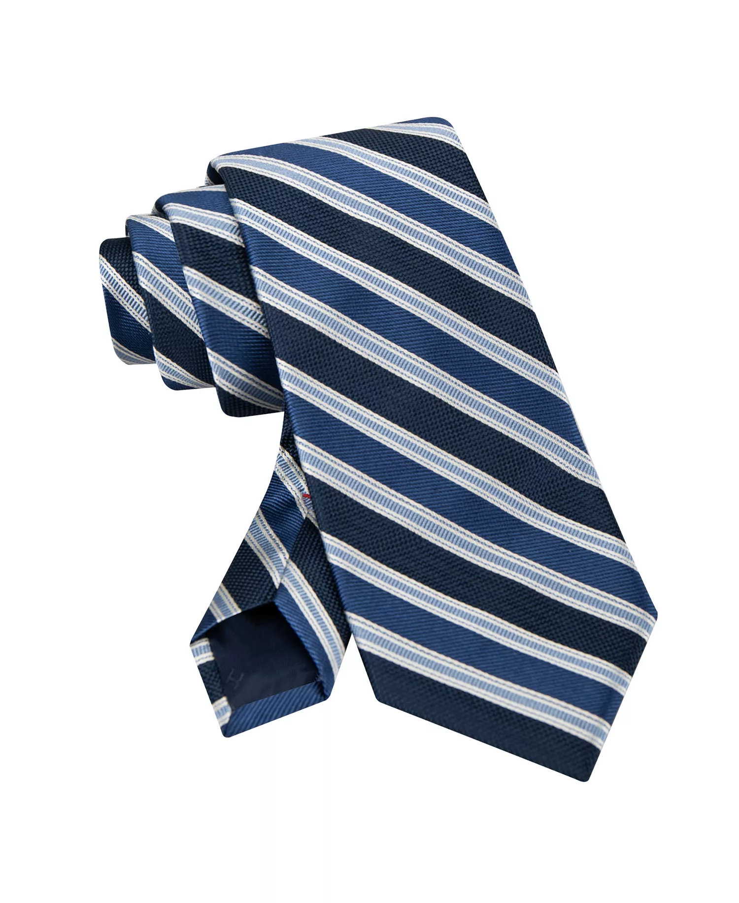 Men's Conrad Striped Pattern Classic Tie - Navy - ONE SIZE