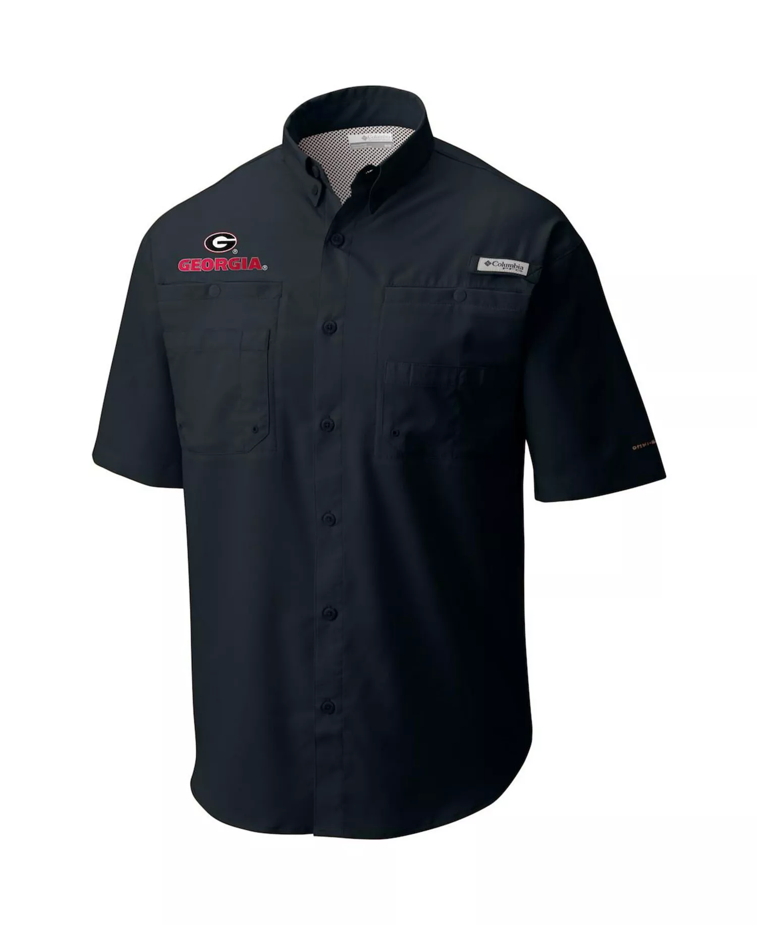 Men's Black Georgia Bulldogs Big and Tall Collegiate Tamiami Button-Down Shirt - Black - 4XT