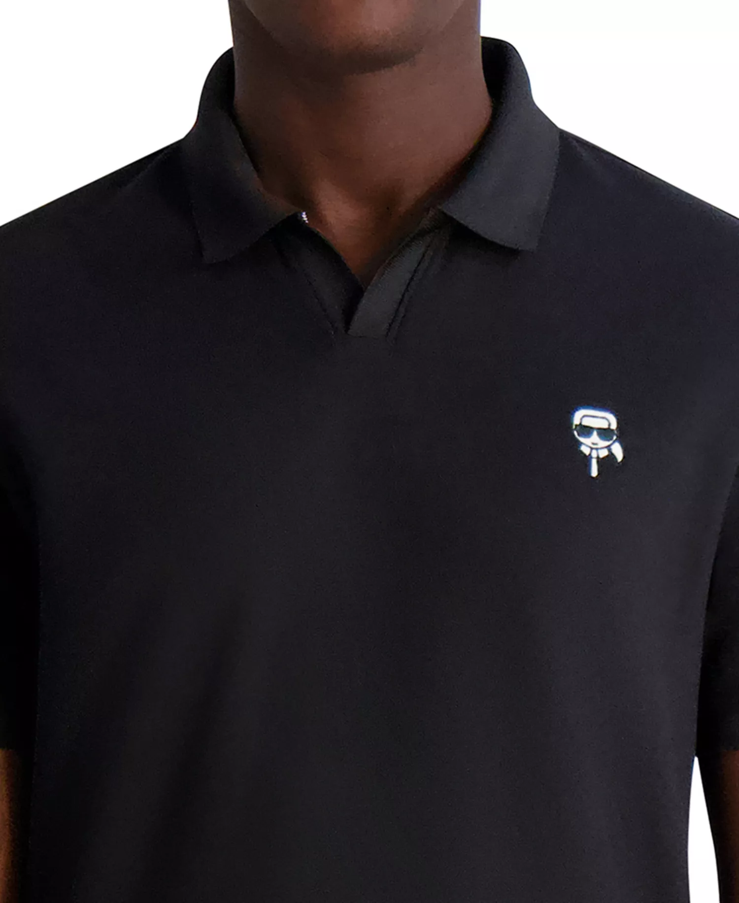 Men's Regular-Fit Karl Head Piqué Polo Shirt  - Black - 2XL