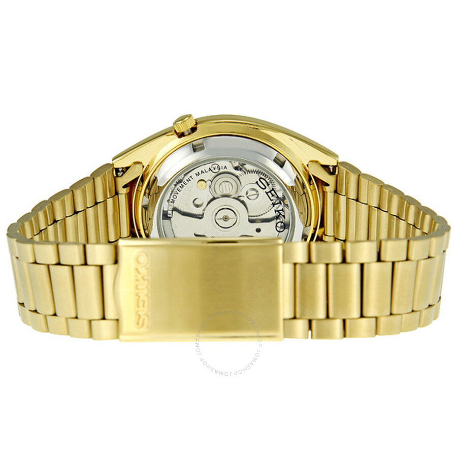 Seiko Series 5 Automatic Gold Dial Yellow Gold-tone Men's Watch