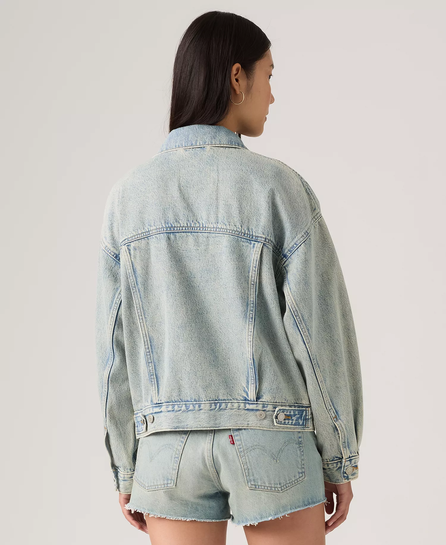 Women's 90s Cotton Trucker Jacket - A Little Hazy Vest - 1X