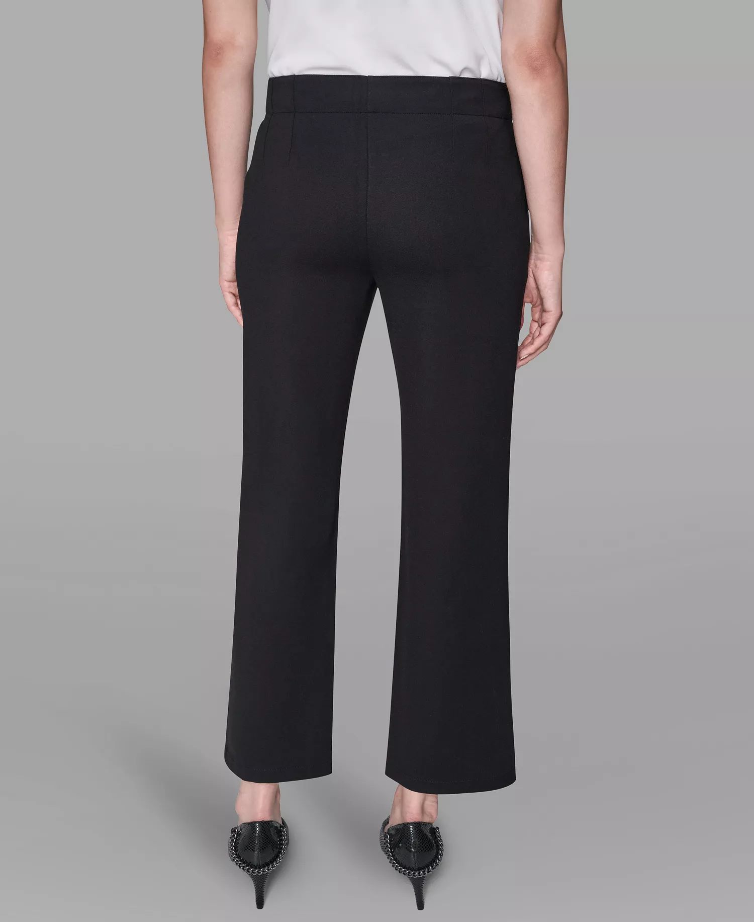 Women's Invisible Zipper Ankle Straight Pants - Black - 0