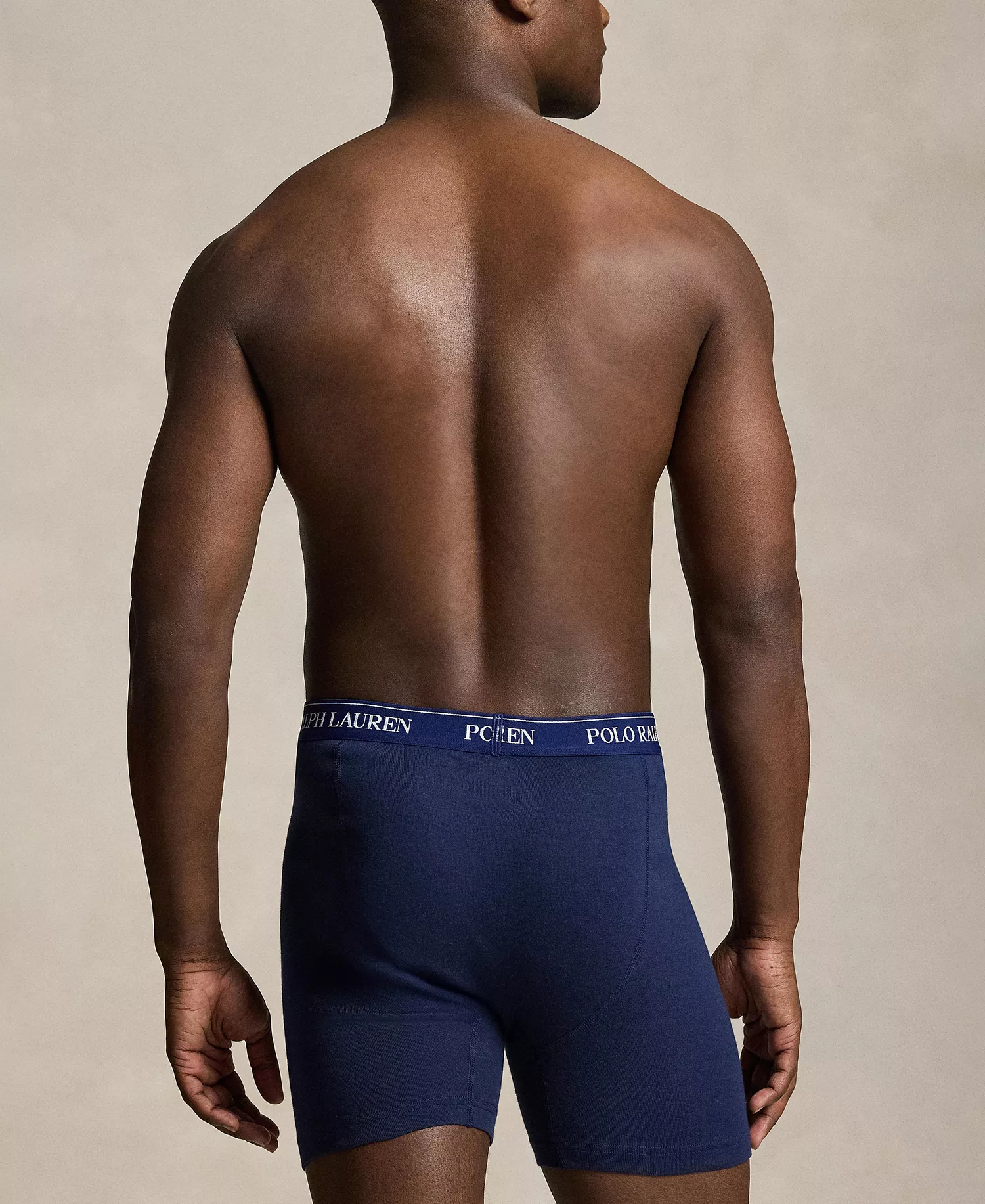 Men's Classic Cotton Knit Boxer Briefs , 3-Pack Set - Cruise Navy/Polo Palms Print/Office Blue - L