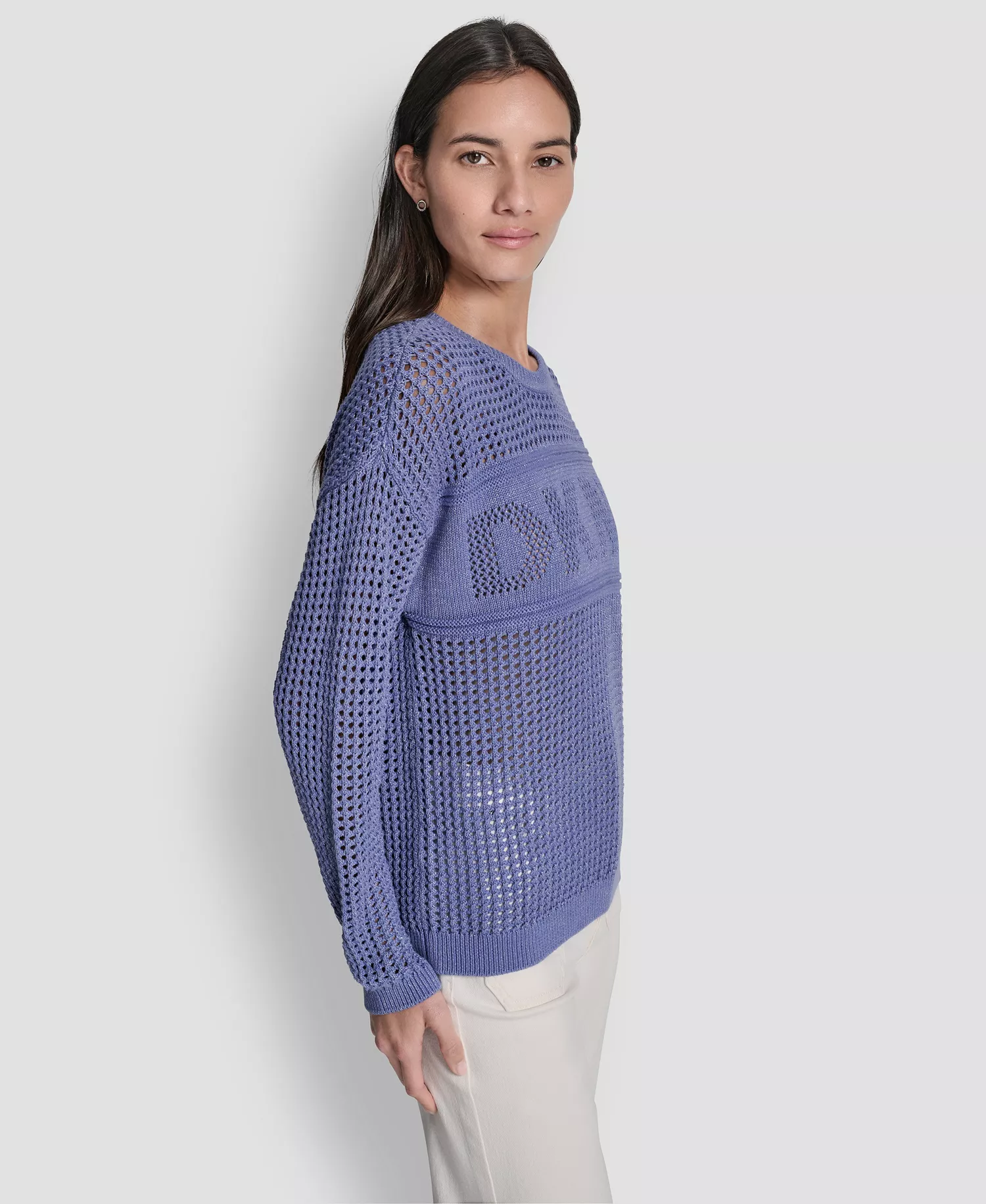 Women's Long-Sleeve Sweatshirt - Bluestone/silver - L