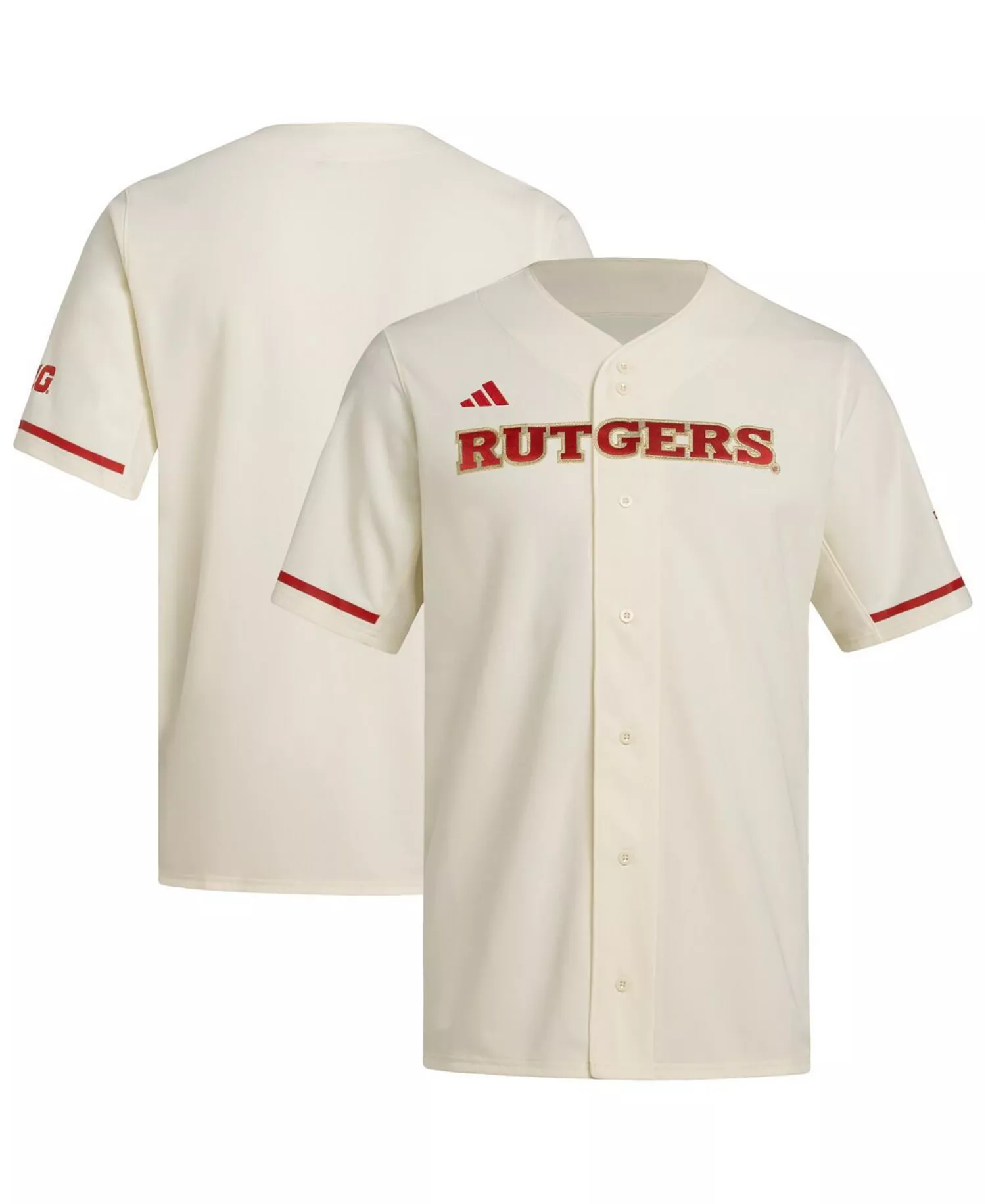 Men's Cream Rutgers Scarlet Knights Replica Baseball Jersey - Cream - 2XL
