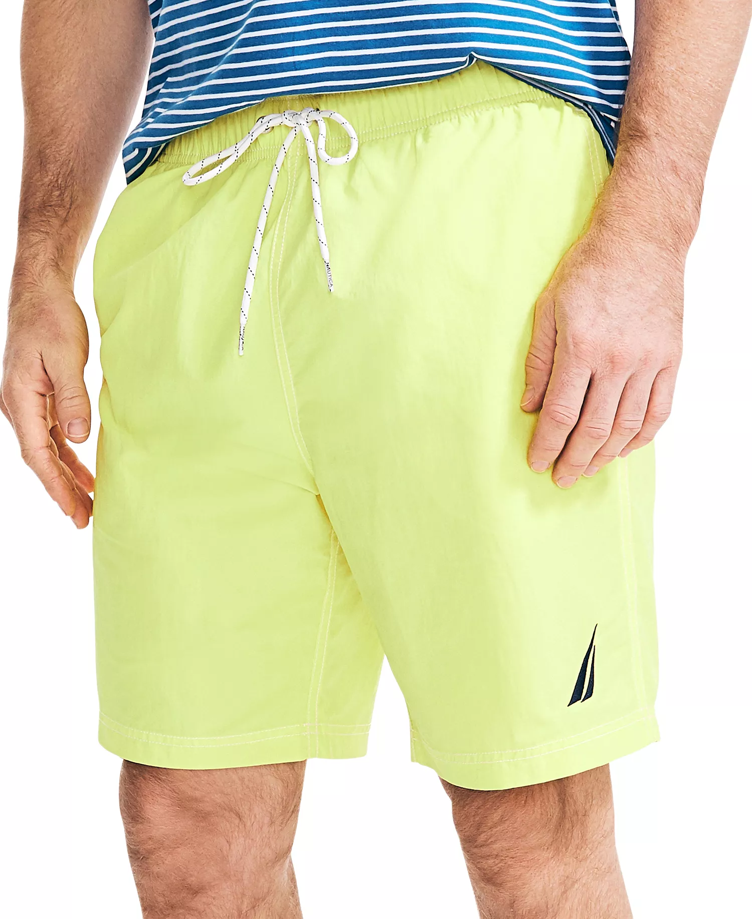 Men's Quick Dry Nylon  8" Swim Trunks - Blazing Yellow - 2XL