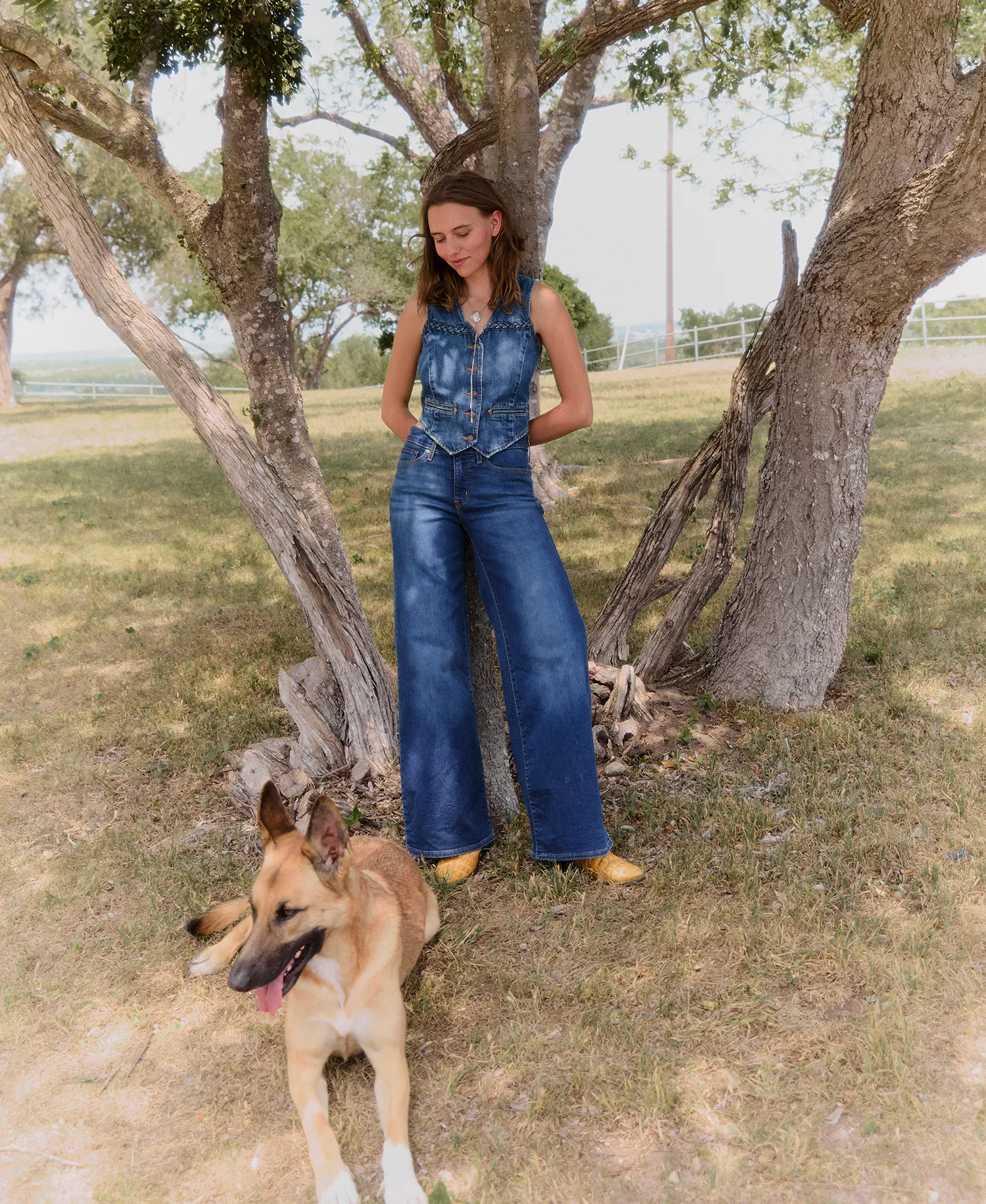 Women's 318 Shaping Stellar-Stretch Wide-Leg Jeans 30" - Darkest Sky - 24