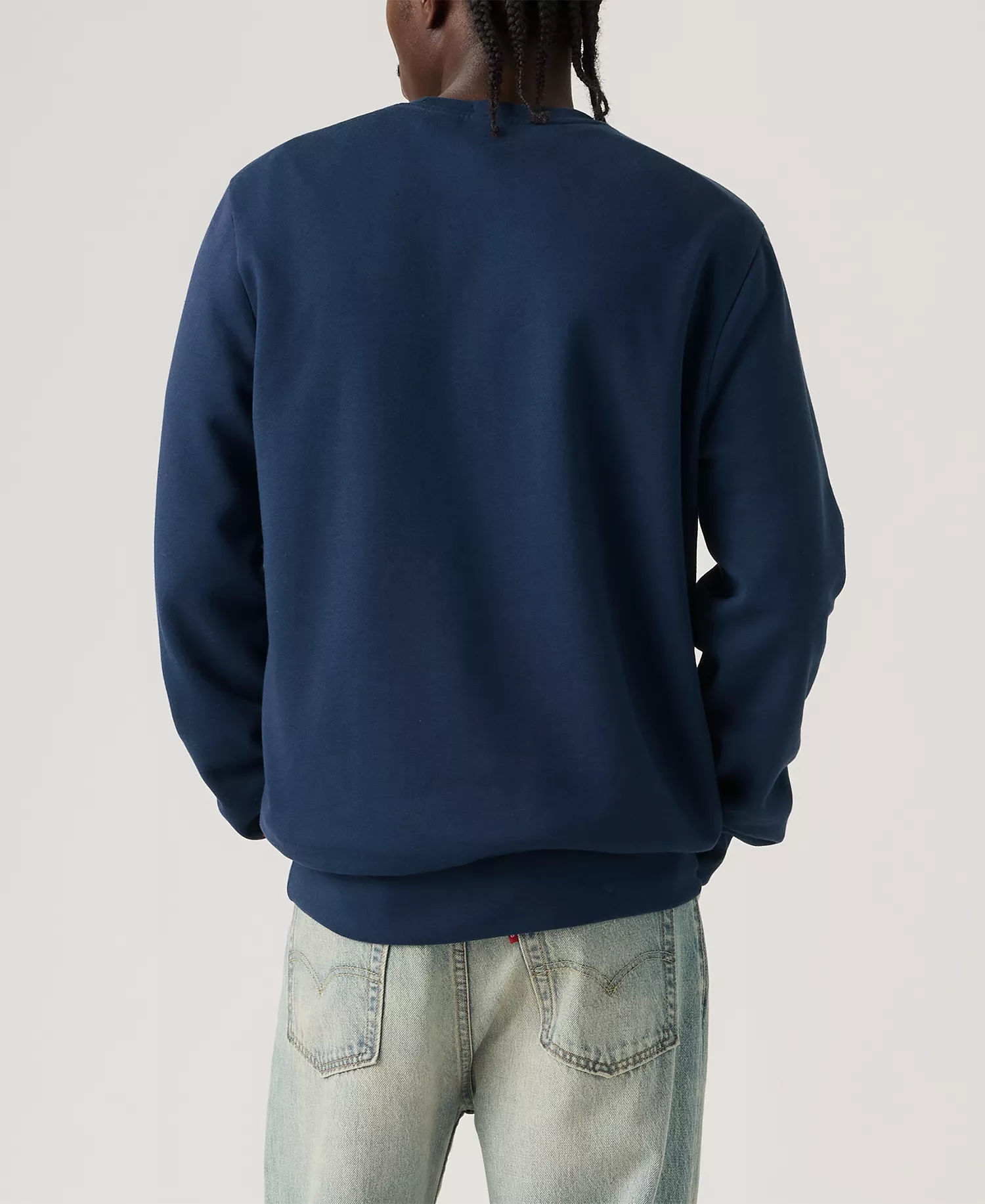 Men's Graphic Detail Crewneck Long-Sleeve Sweatshirt - Dress Blues - 2XL