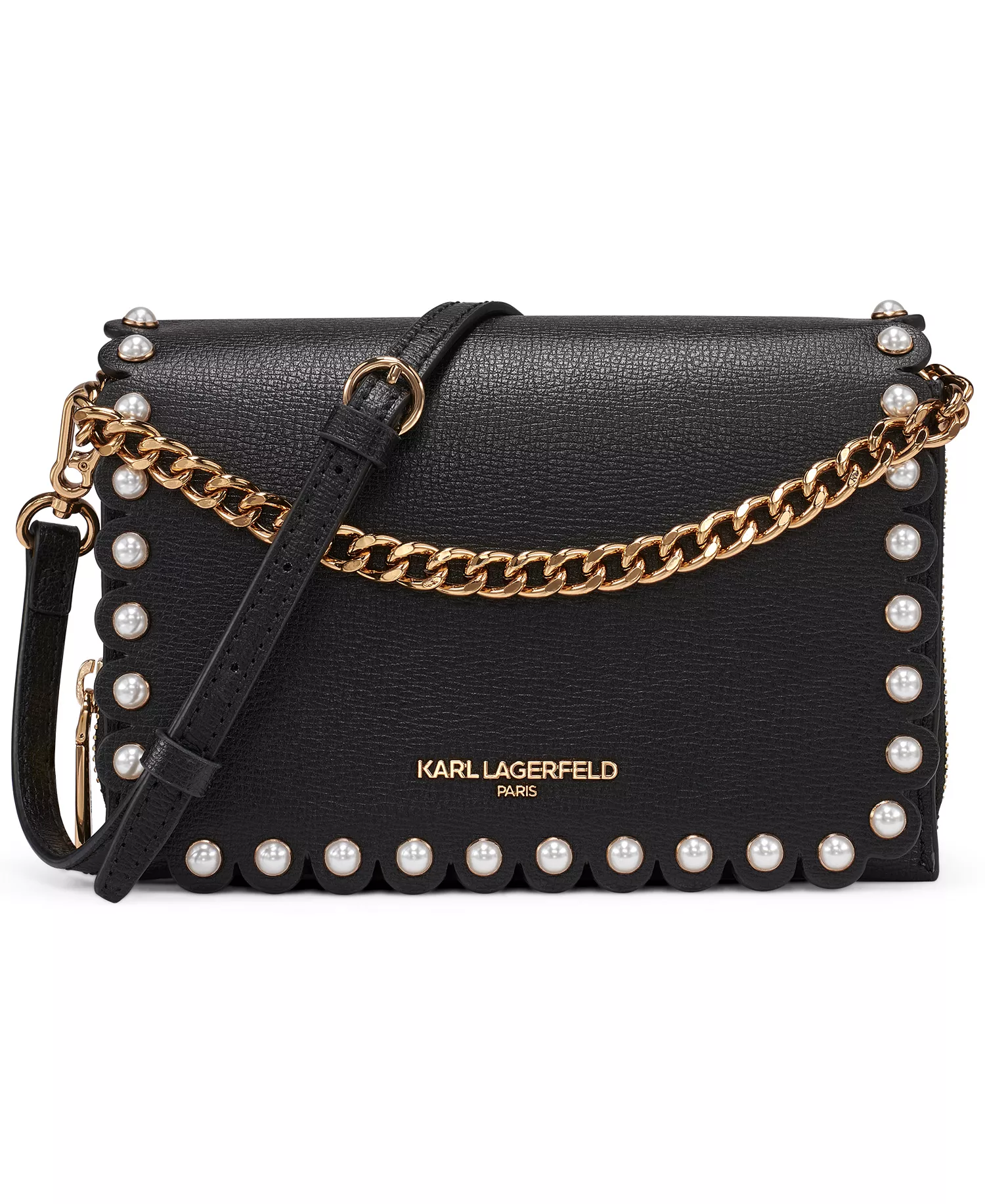 Lourdes Small Crossbody Bag - Black/Gold - ONE SIZE