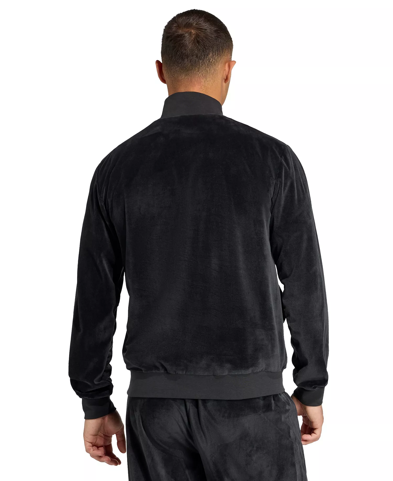 Men's House of Tiro Velour Half-Zip Track Jacket - Black - L