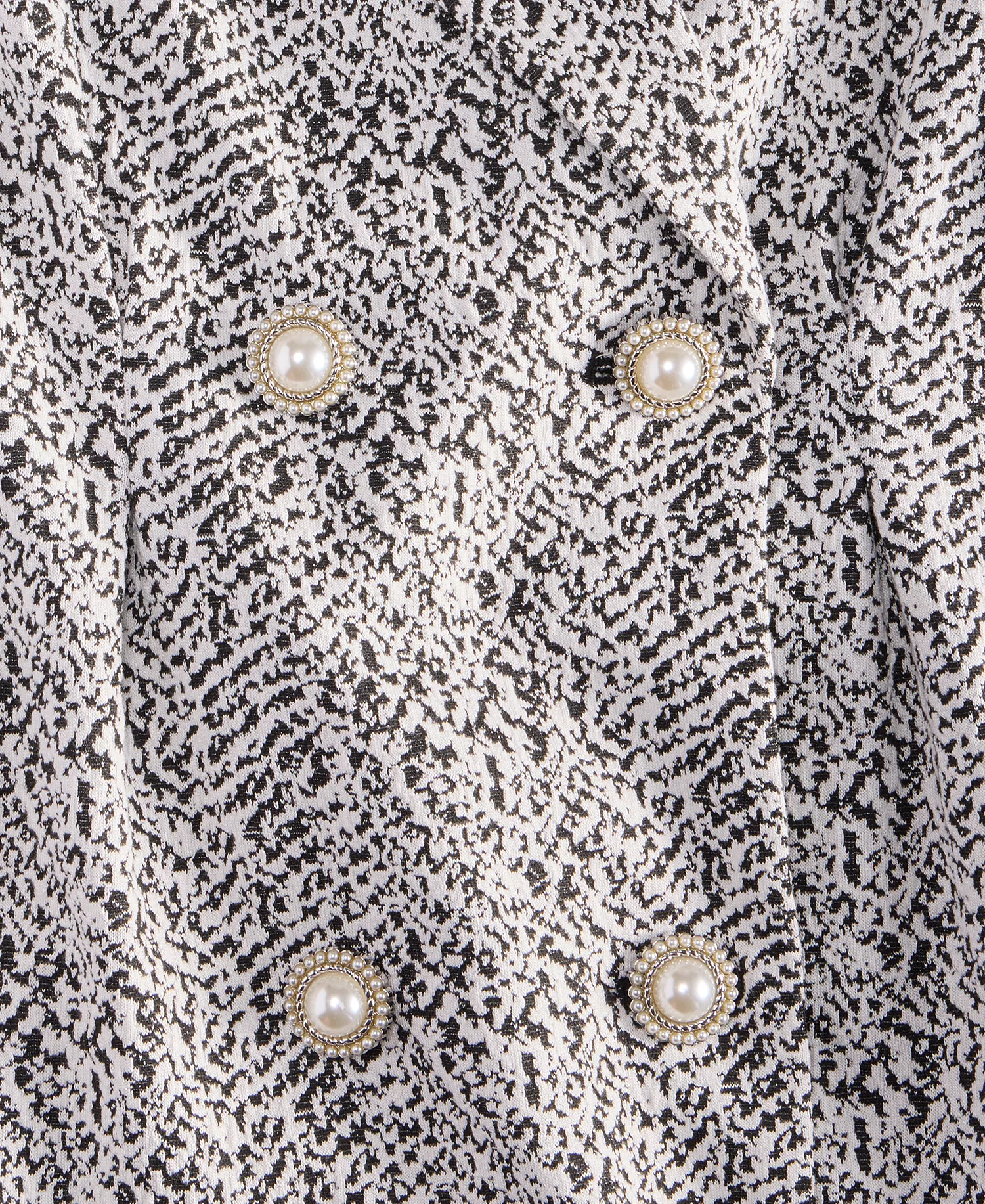 Women's Abstract Jaquard Knit Dress - Black/ Soft White - 12