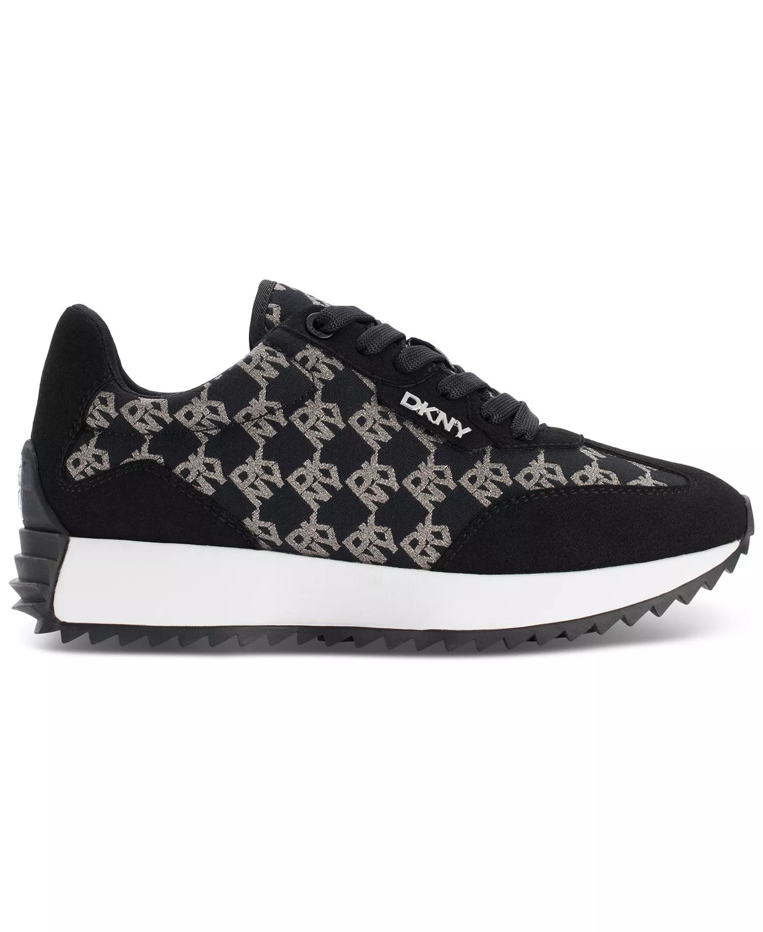 Women's Naples Checkered Running Sneakers - Black - 10M