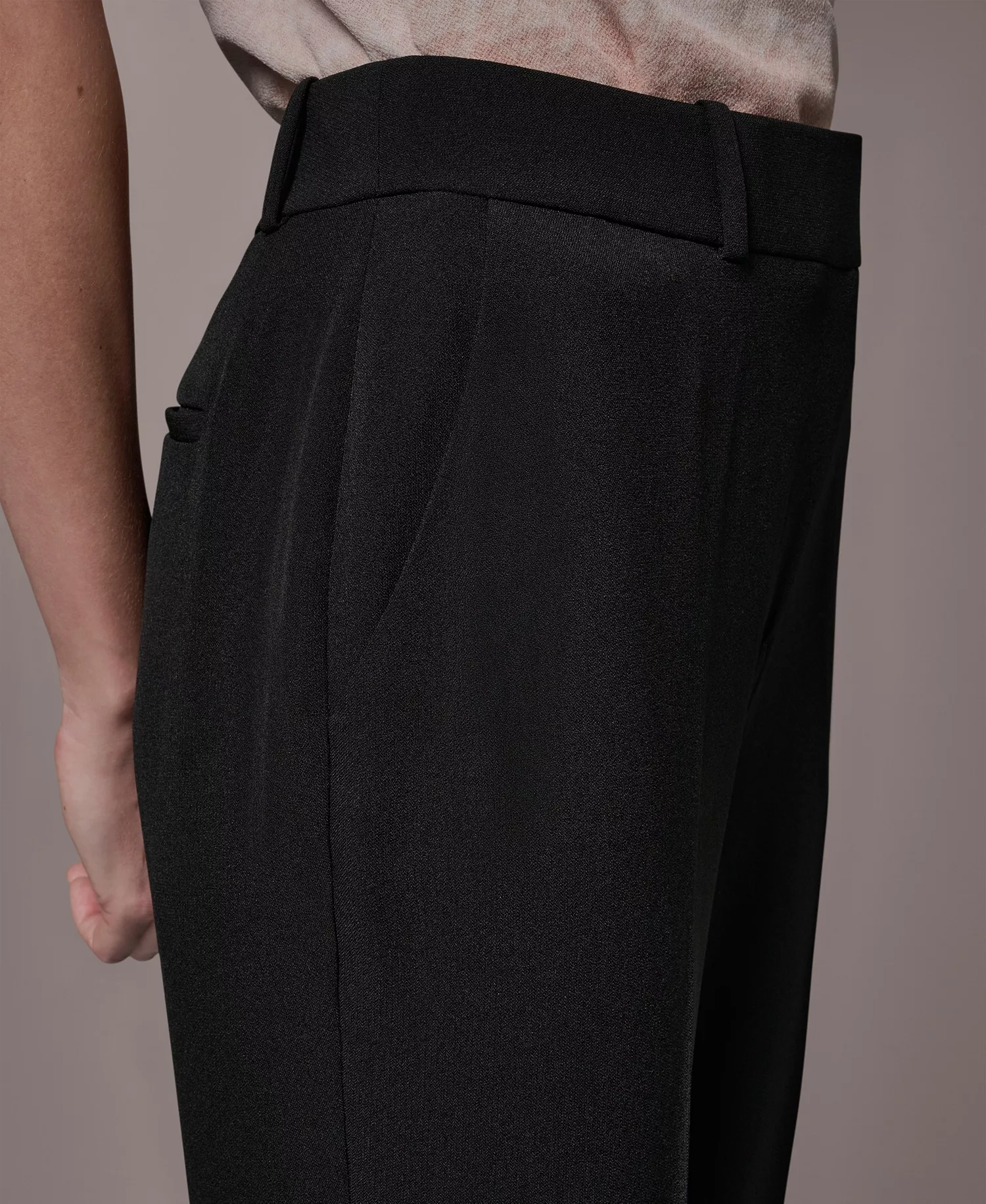 Women's Flat Front Straight Pants - Black - 10