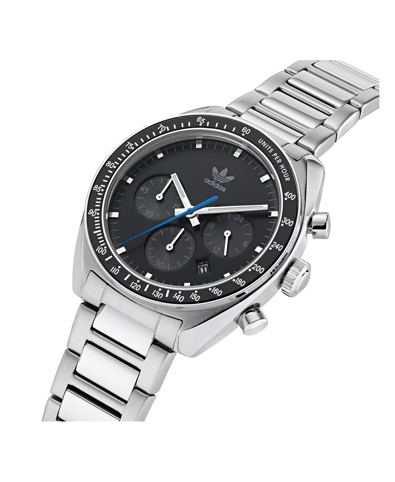 Unisex Three Hand Edition One Chrono Silver-Tone Stainless Steel Bracelet Watch 40mm