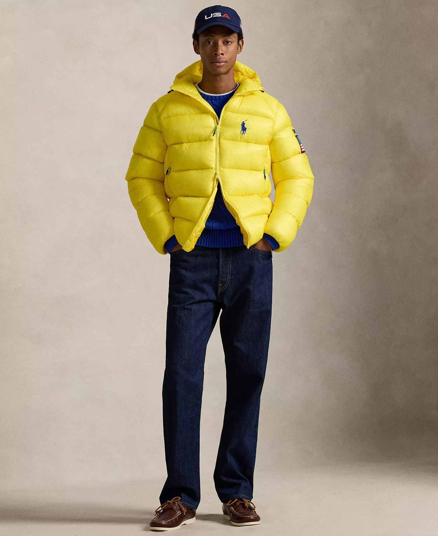 Men's Hawthorne Flag Down Jacket - Lemon Crush - L
