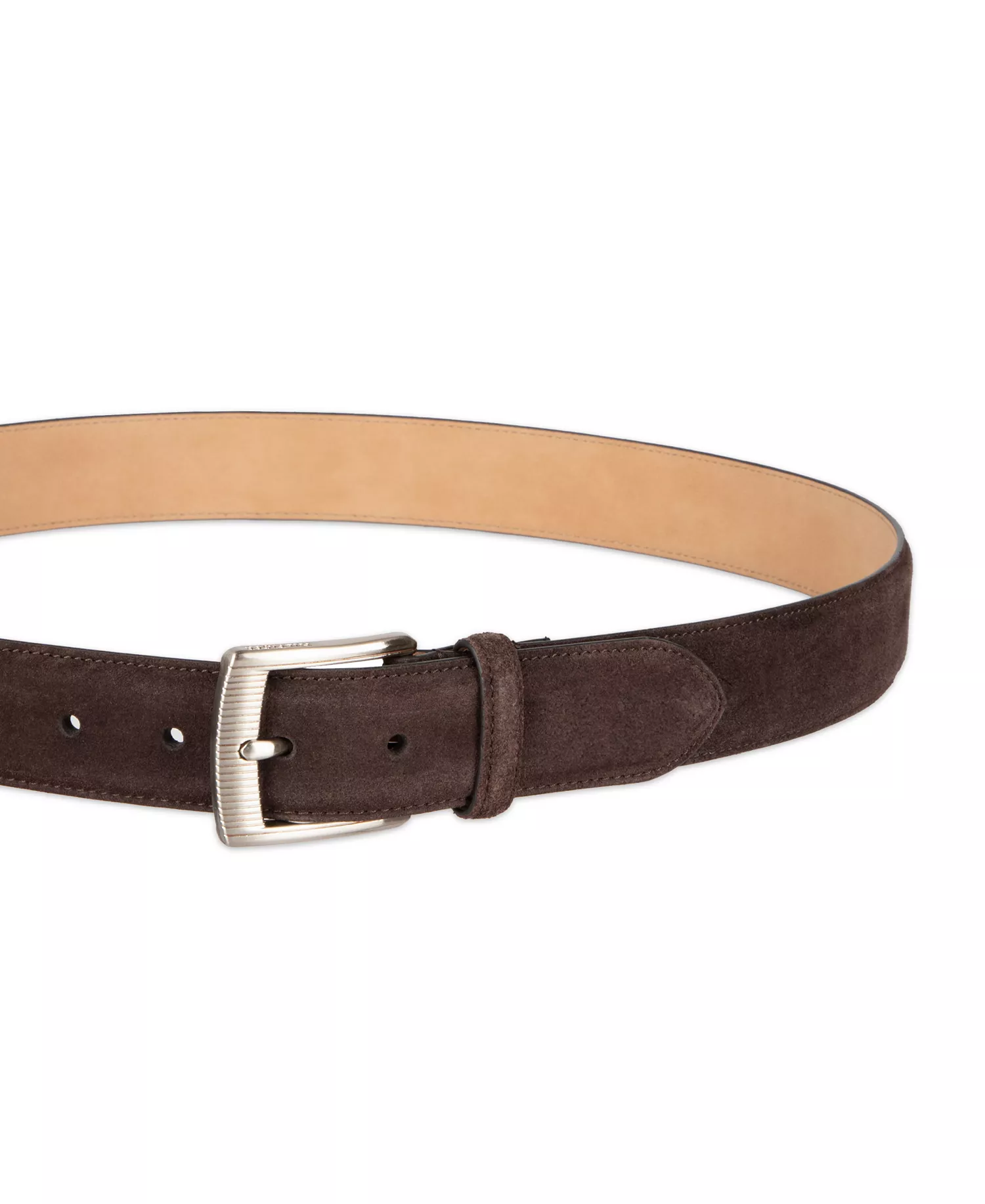Men's Casual Logo Detail Belt - Brown - L (38-40)