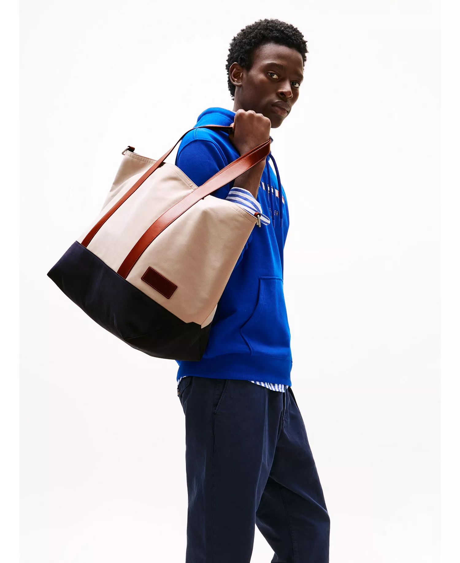 Men's Casual Tote Bag - Classic Beige - No Size