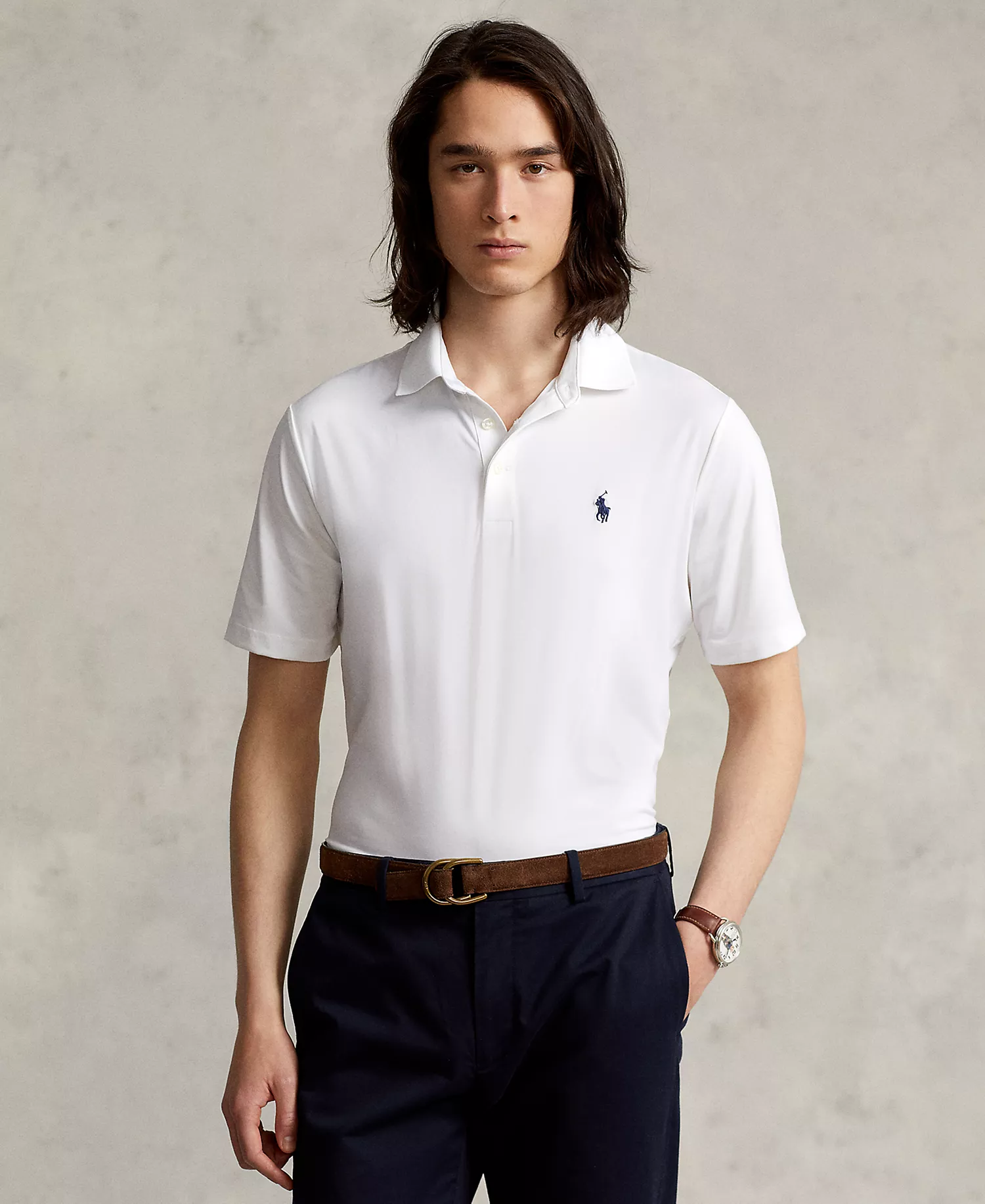 Men's Classic-Fit Performance Polo Shirt - Ceramic White - 2XL