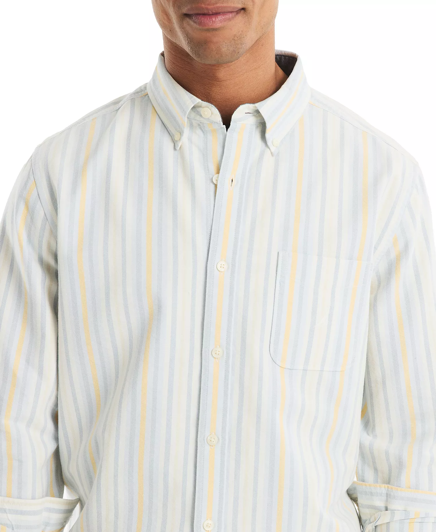 Men's Long Sleeve Button-Down Shirt - Sail White - 2XL