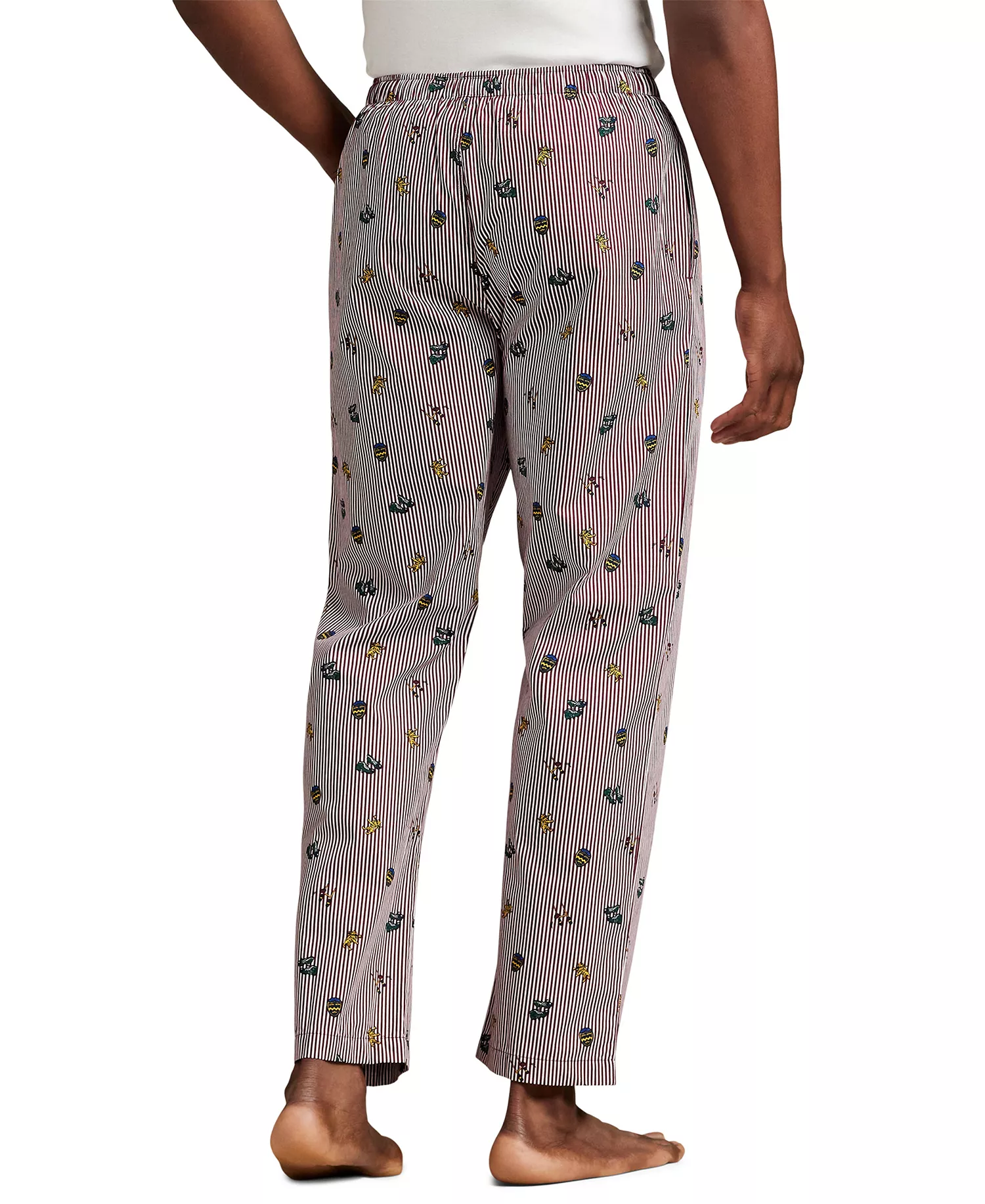 Men's Rugby Print Pajama Pants - Rugby Bengal Print - L