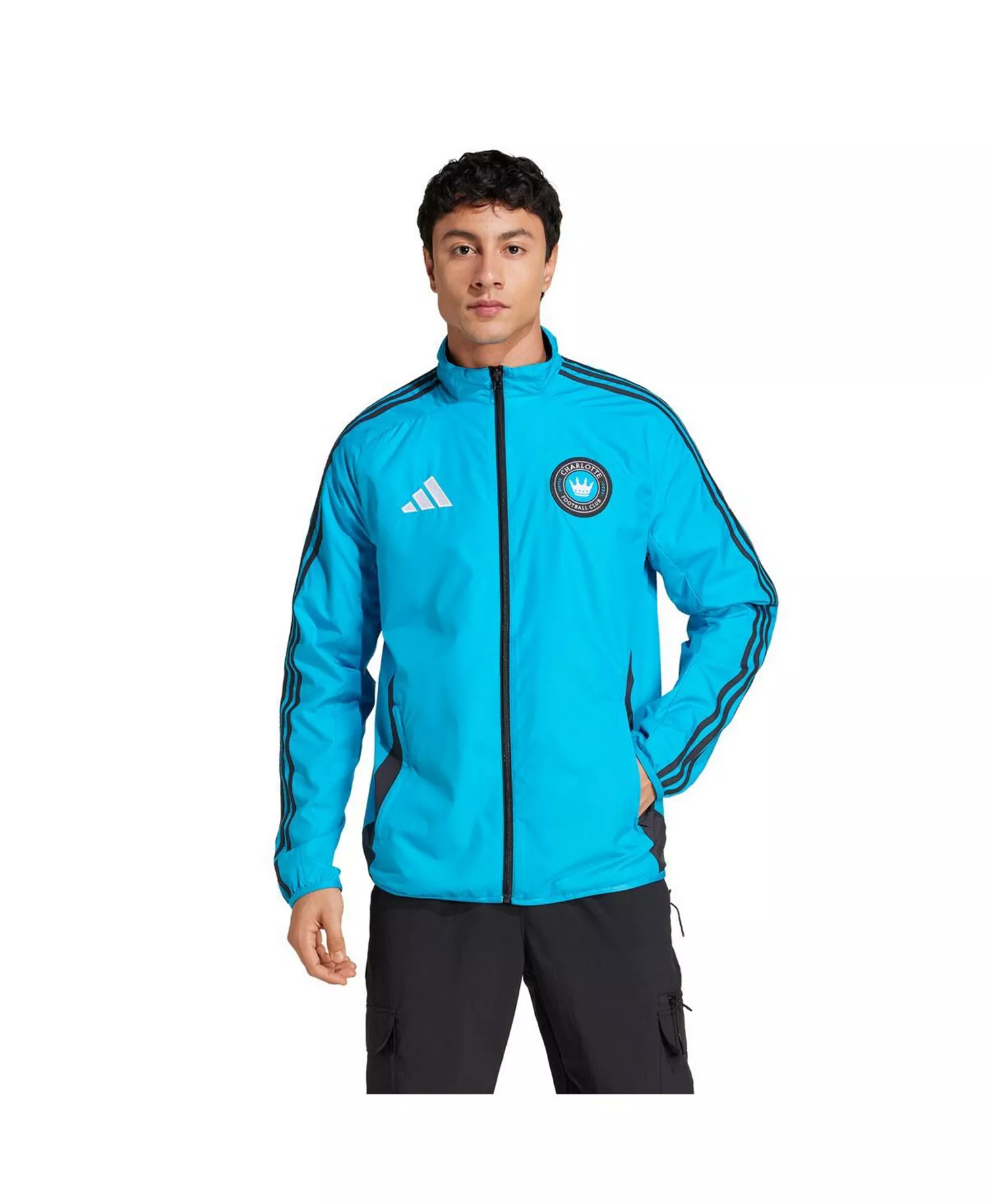 Men's Blue/Black Charlotte FC 2025 Anthem Reversible Full-Zip Jacket - Blue, Black - 2XL