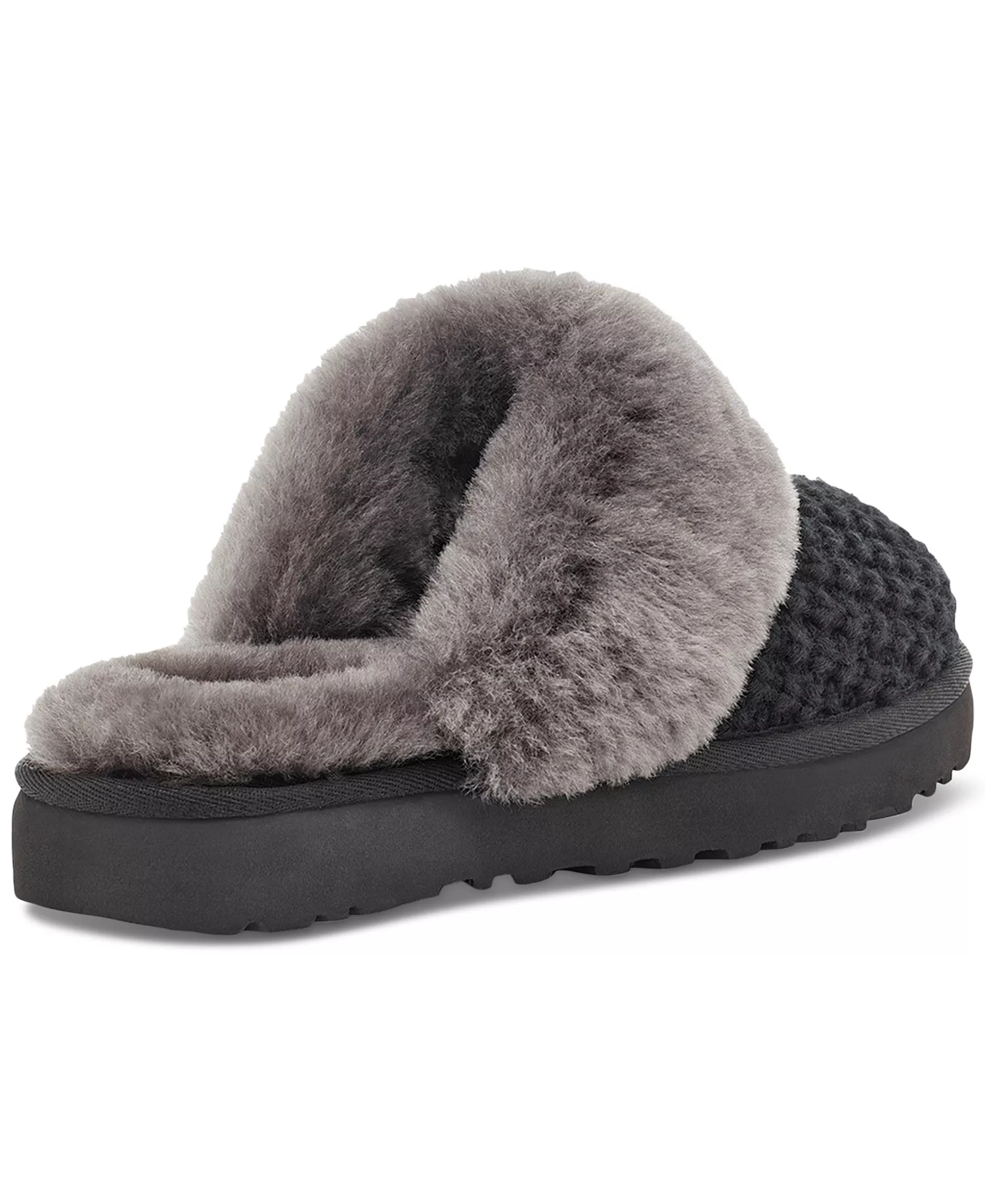 Women's Cozy Faux-Shearling Slippers - Black - 10M