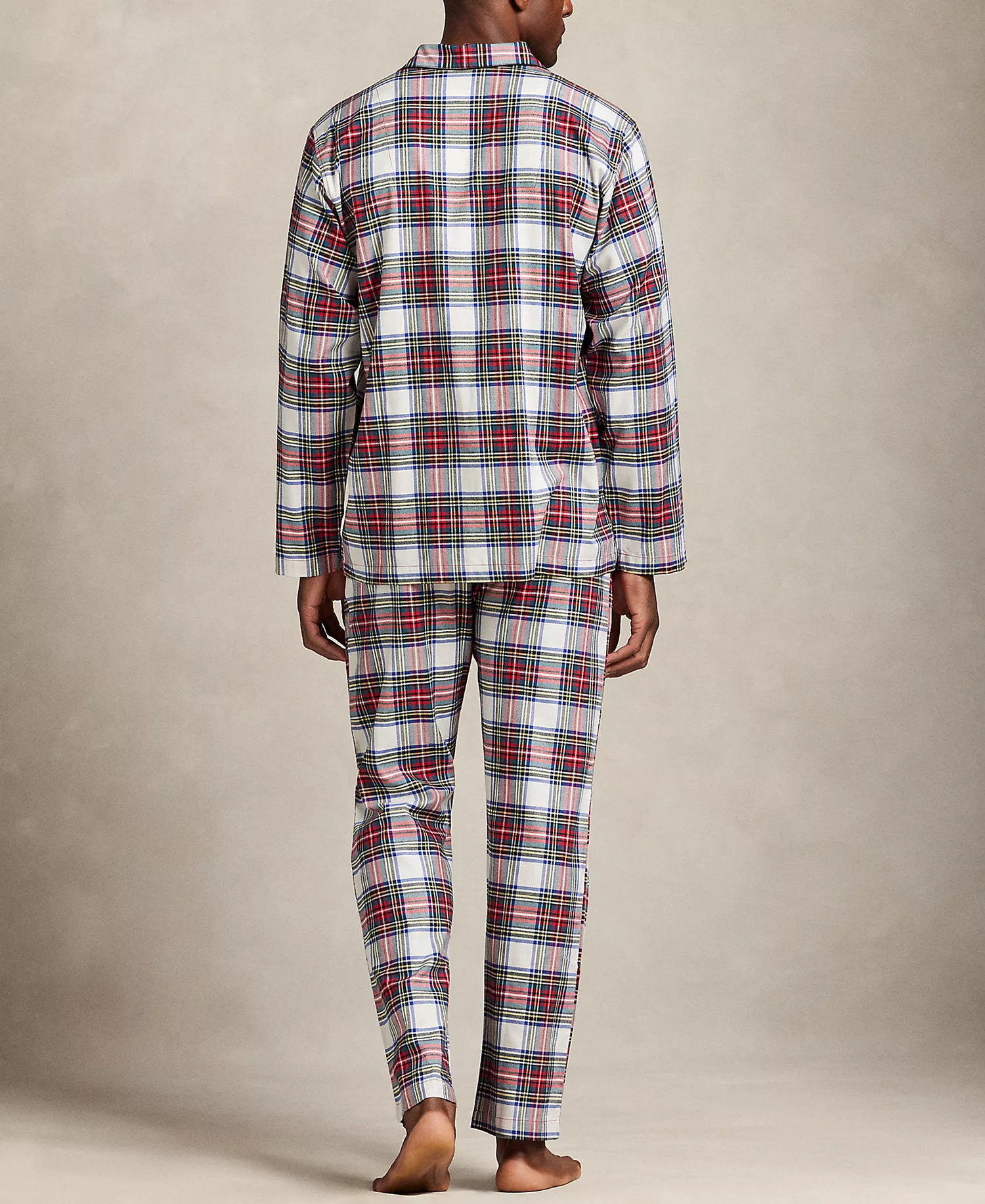 Men's 2-Piece Stewart Plaid Sleepwear Set - Stewart Plaid/Polo Black - L